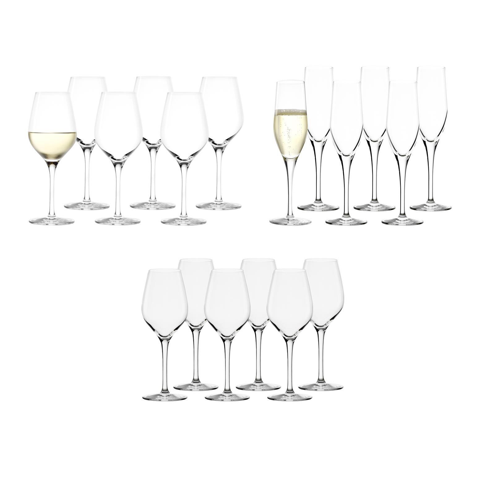 Gläser-Set Exquisit Champagner Tastinggläser 18er Set