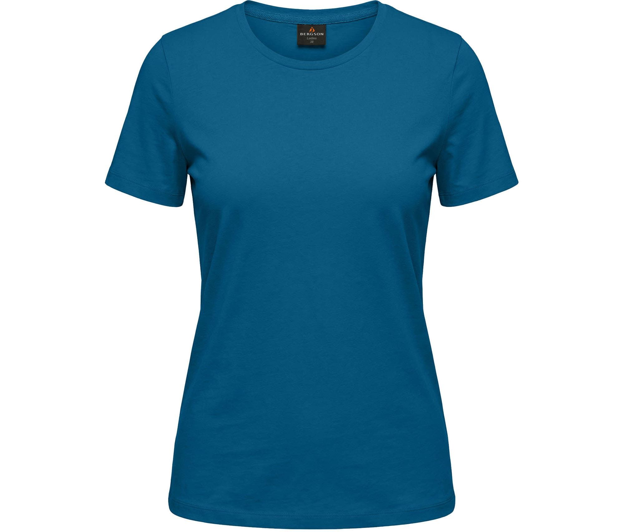 Bergson T-Shirt KINA Damen PREMIUM T-Shirt, reine Baumwolle, 175 g/qm, Normalgrößen, Saphi