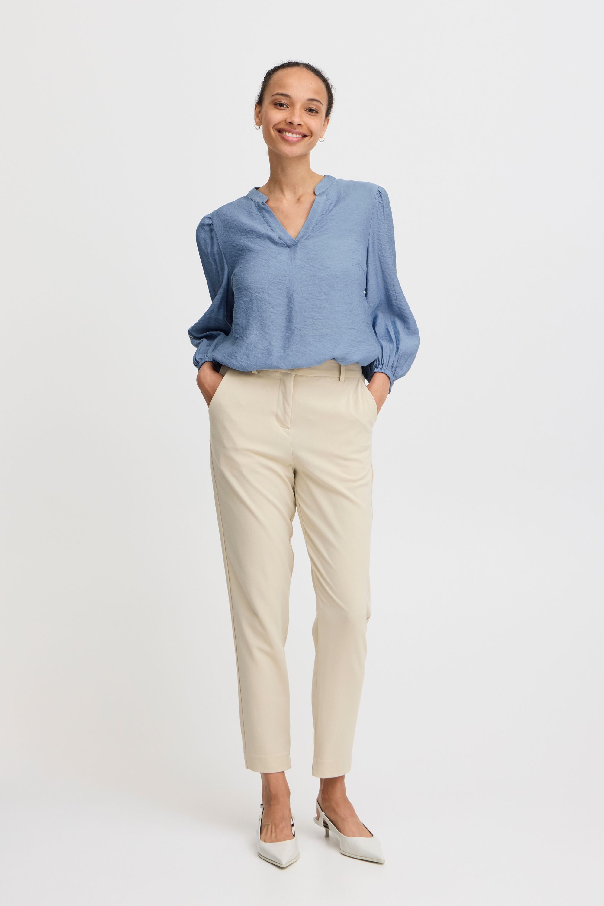 b.young Langarmbluse BYIDAMY EMB BLOUSE - günstig online kaufen