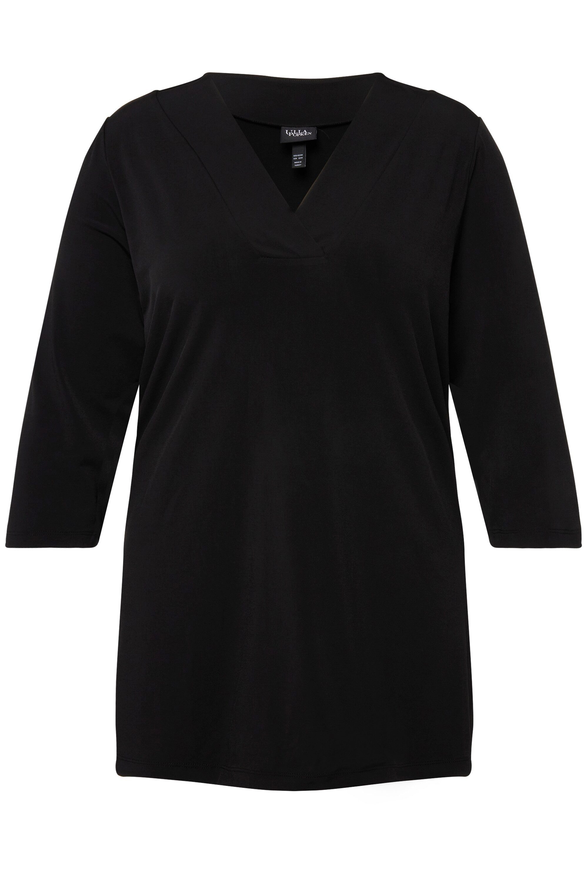Ulla Popken Longshirt Longshirt A-Linie V-Ausschnitt günstig online kaufen