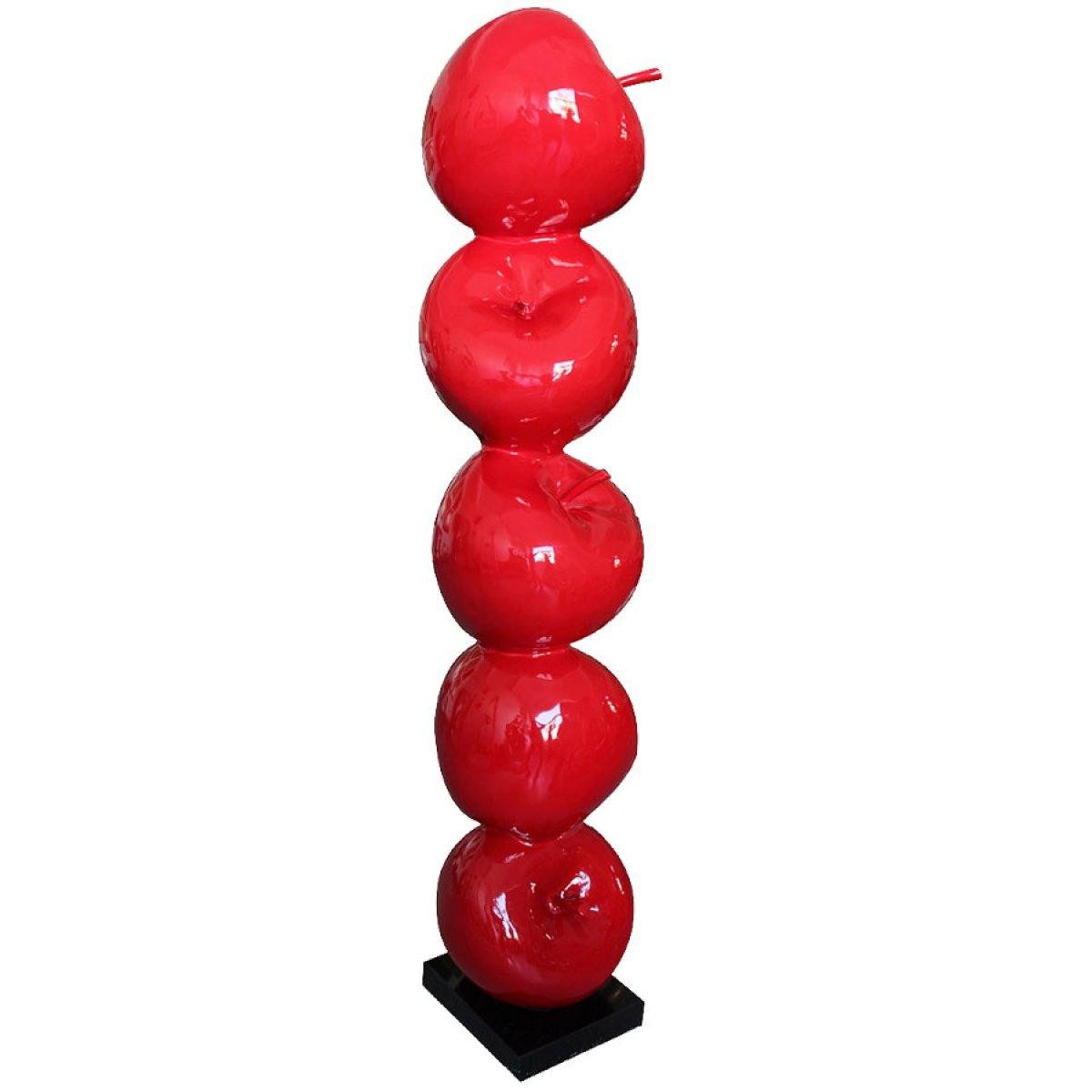 GILDE Dekoobjekt Dekorationsobjekt Skulptur Apfel Rot (183cm)