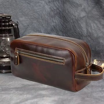 Welikera Handtasche Clutch Bag, 26x 11x 15cm Rindsleder Vintage Aufbewahrungstasche