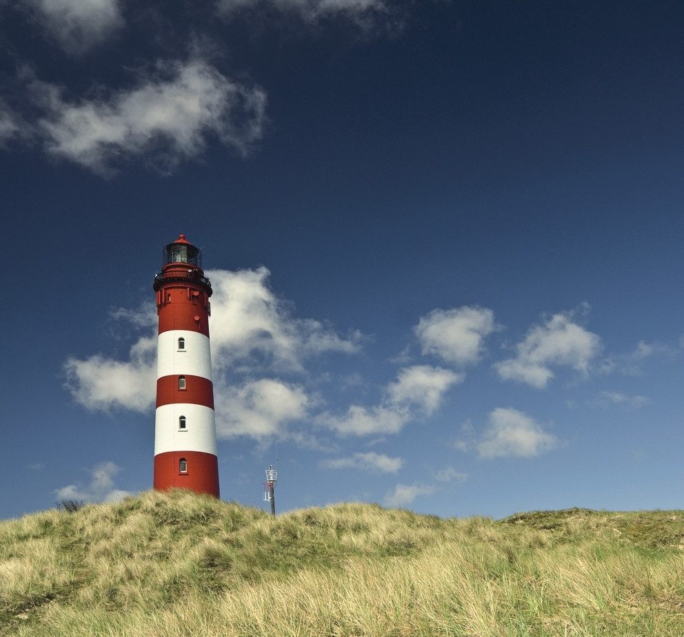 Rasch Fototapete Leuchtturm Landschaft - 2,65m x 3,18m, strukturiert, Meer, Natur, Strand, Landschaft, (1 St)