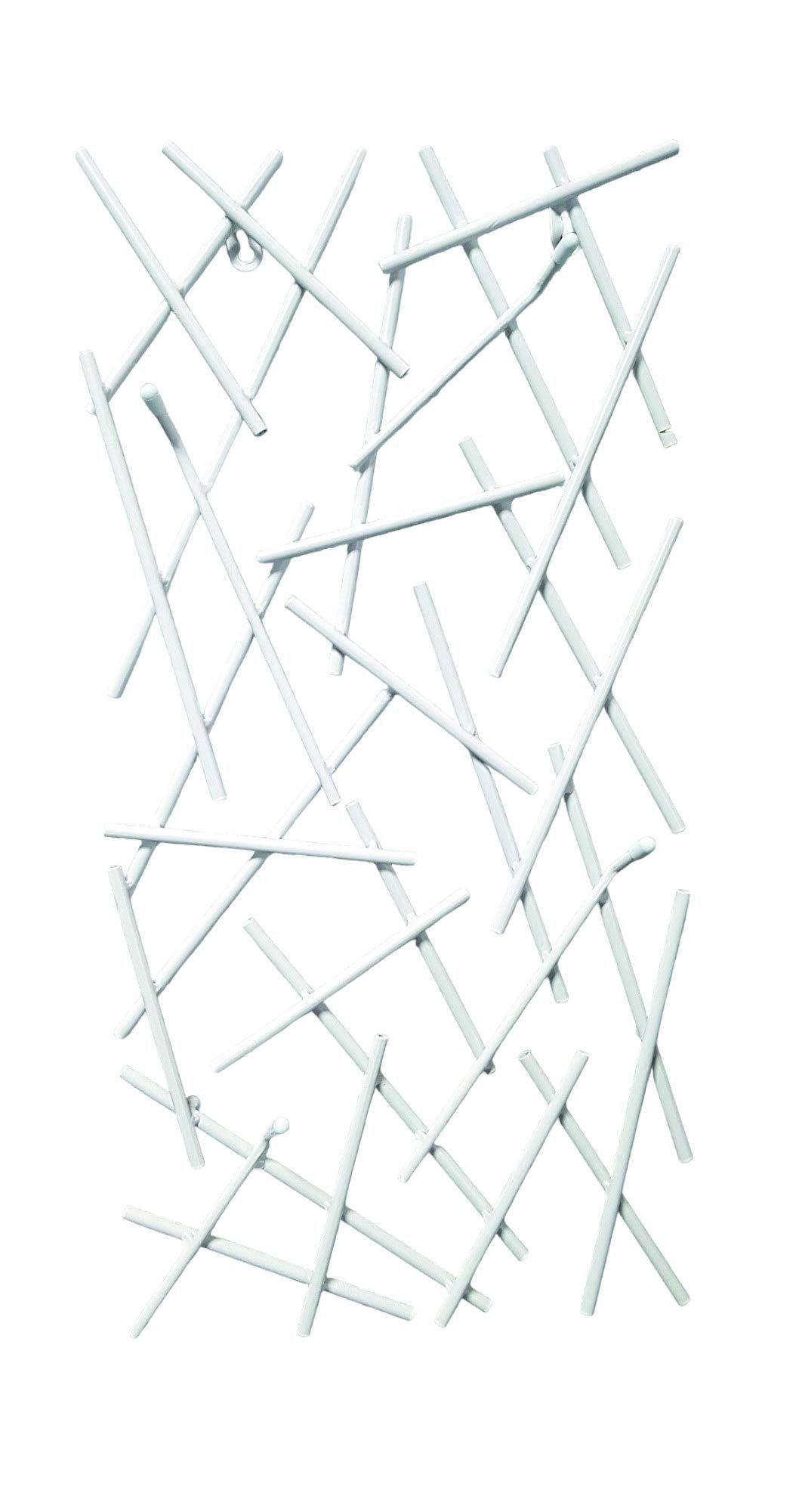 HAKU Garderobenhalter (1 St), Wandgarderobe modern weiß 30x60x5cm Stahlrohr