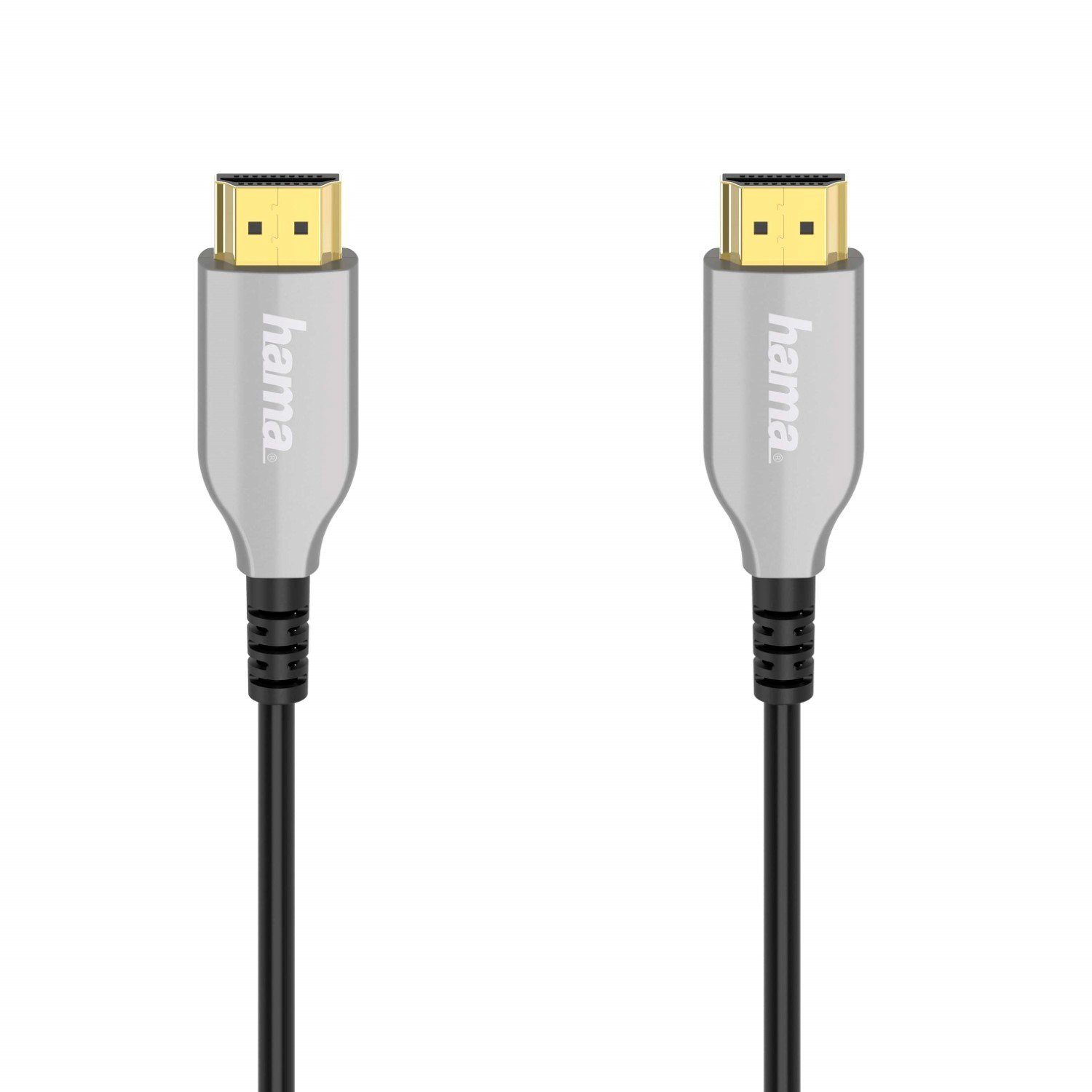 Hama 20m HDMI-Kabel Lang Anschluss-Kabel Optisch Aktiv Video-Kabel, HDMI, (2000 cm), AOT 4K UHD Full HD TV 3D HD TV LED LCD OLED Plasma vergoldete Stecker