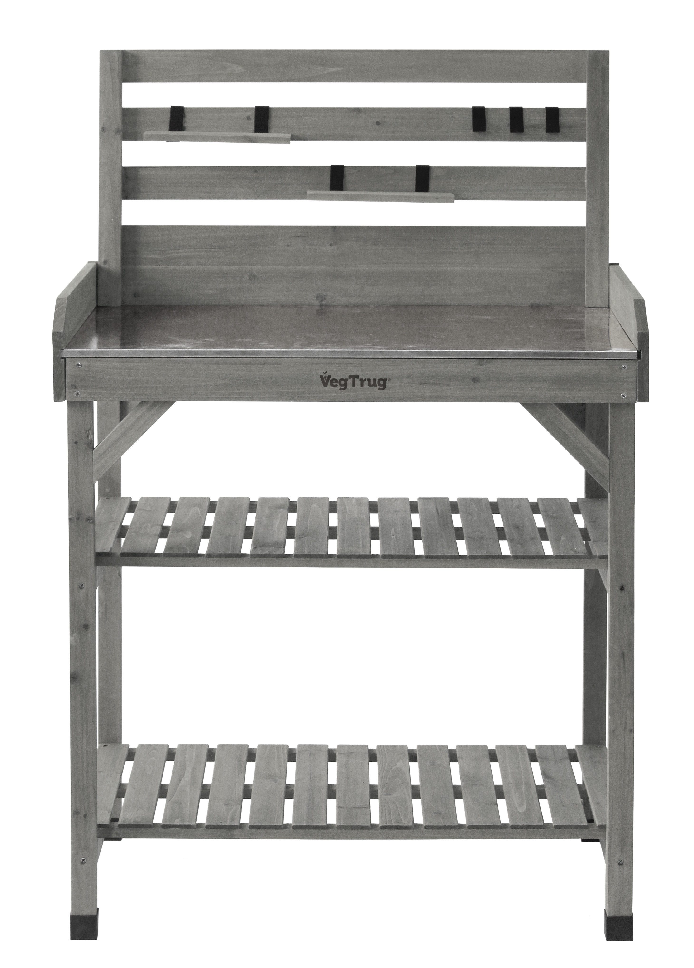 VegTrug Pflanztisch VegTrug® für Gartenarbeit, Rückenschonendes Arbeiten - mit Hakenleiste - 81x56x125 cm