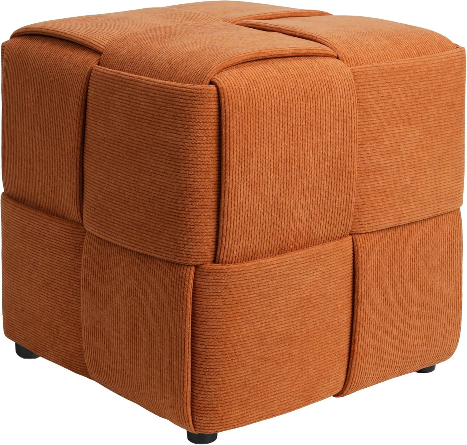 Zedelmaier Sitzhocker Würfel Cord, Sitzcube Ottoman, Fußhocker aus Cordstoff
