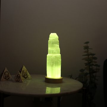 Heimtex Salzkristall-Tischlampe Morokkanische Selenit-USB-Kristalllampe mit LED - Deko