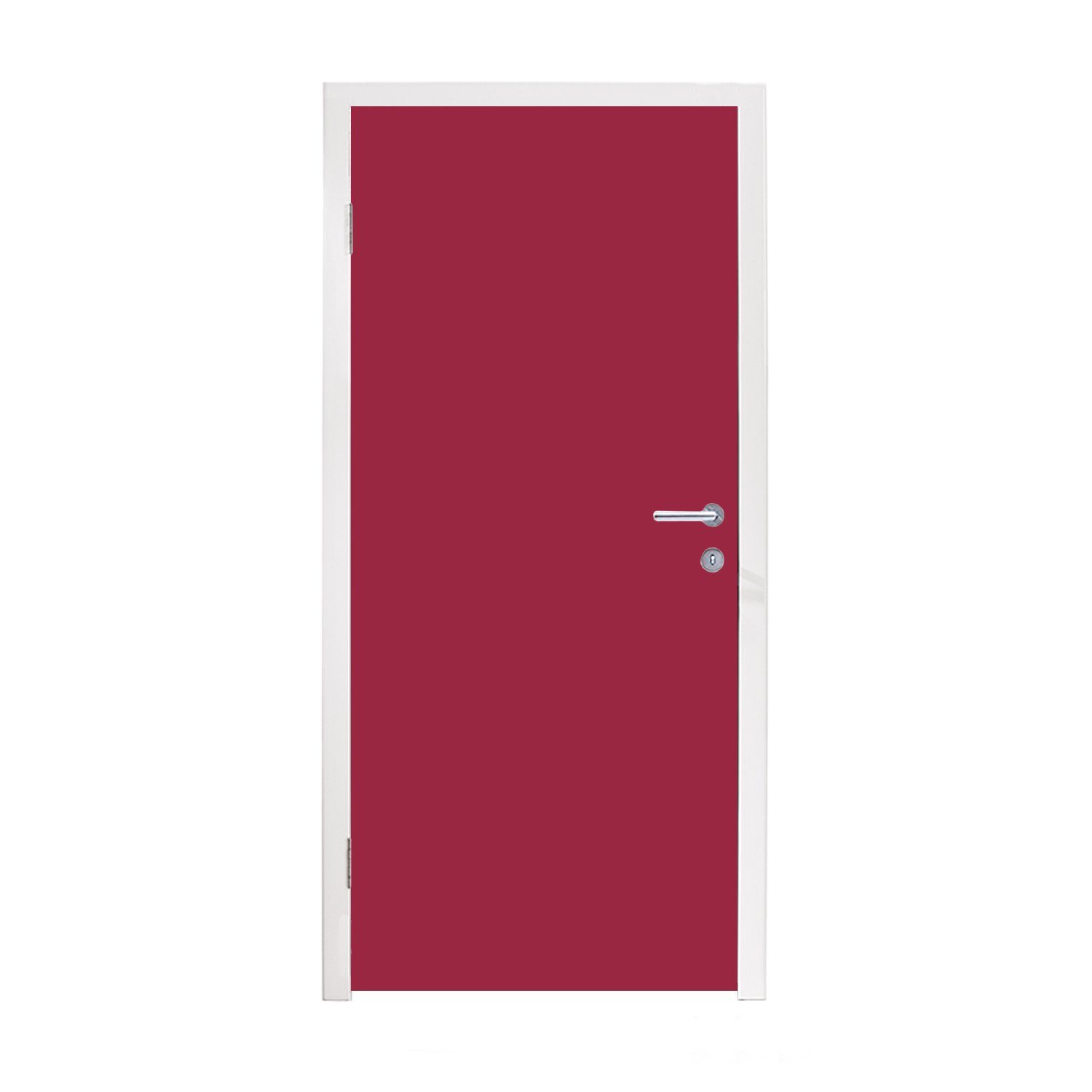 MuchoWow Türtapete Rot - Einfarbig, Matt, bedruckt, (1 St), Fototapete für Tür, Türaufkleber, 75x205 cm