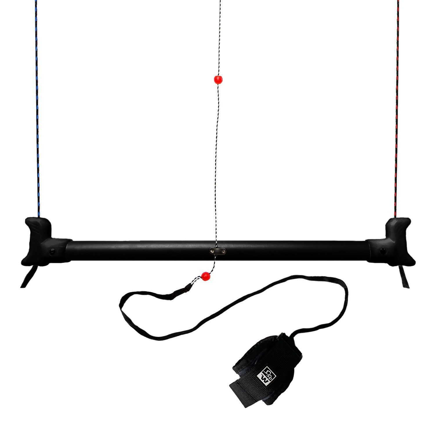 Wolkenstürmer Kite Paraflex Trainer 3.1 Powerkite 2,8 m² Ready to Fly, (Vierleiner Drachen 310 cm für Landkiten und Snowkiten, 2,8 m², 1-tlg), Kitesurf Lenkmatte (schwarz-gelb) mit Trainerbar und Leinen