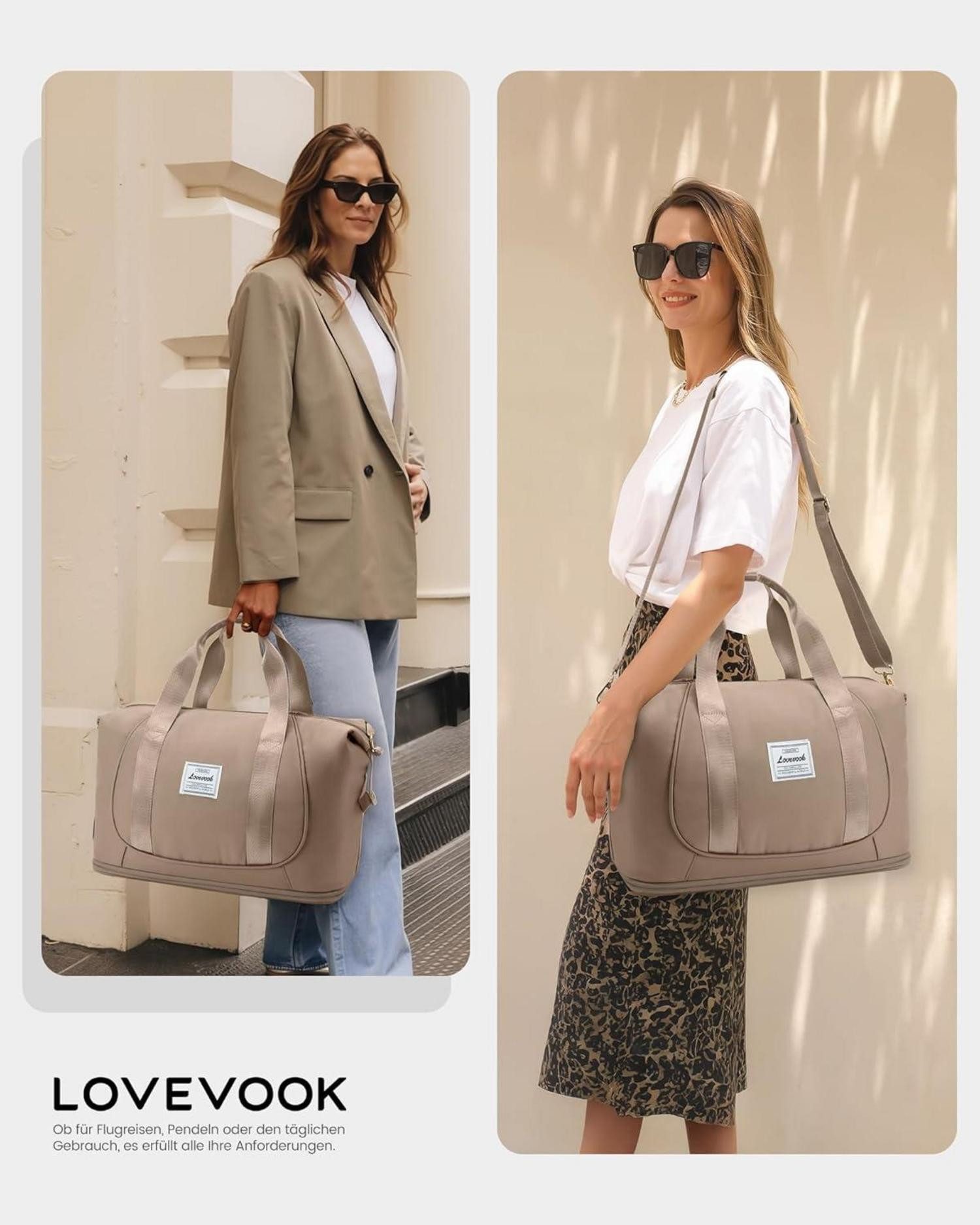 LuxusKollektion Reisetasche Handgepäck Tasche 40x20x25, Erweiterbar, günstig online kaufen