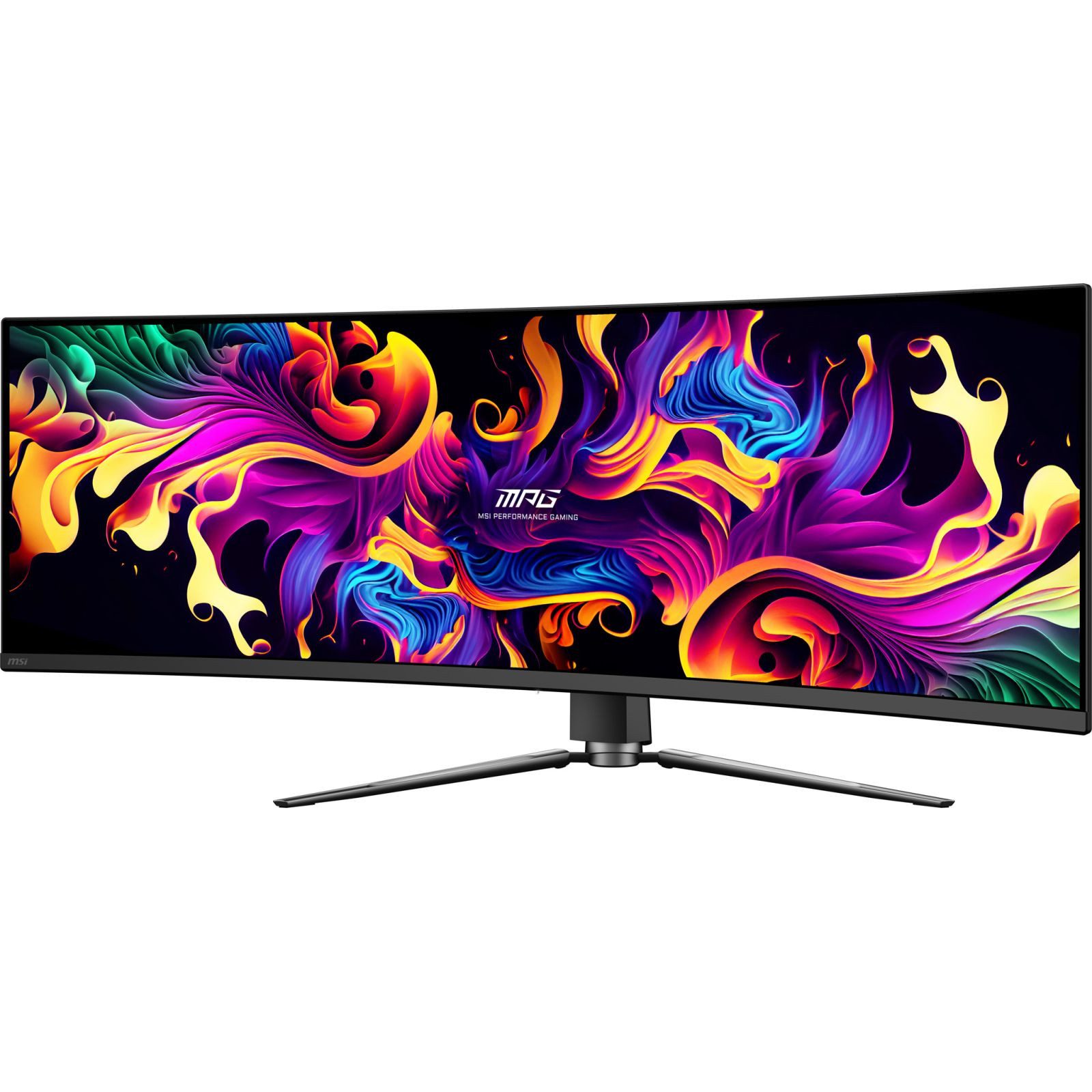 MSI MPG 491CQPXDE QD-OLED - OLED - Gaming - gebogen - 124.5 cm (49) - 512 TFT-Monitor (5120 x 1440 px, Dual QHD, 0,03 ms Reaktionszeit, 240 Hz, Curved, HDR, Kopfhörerbuchse, Höhenverstellbar)