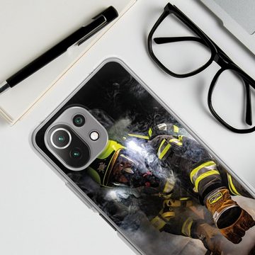 DeinDesign Handyhülle Feuerwehr Feuerwehrmann Feuer Smokediver, Xiaomi Mi 11 Lite 5G NE Silikon Hülle Bumper Case Handy Schutzhülle