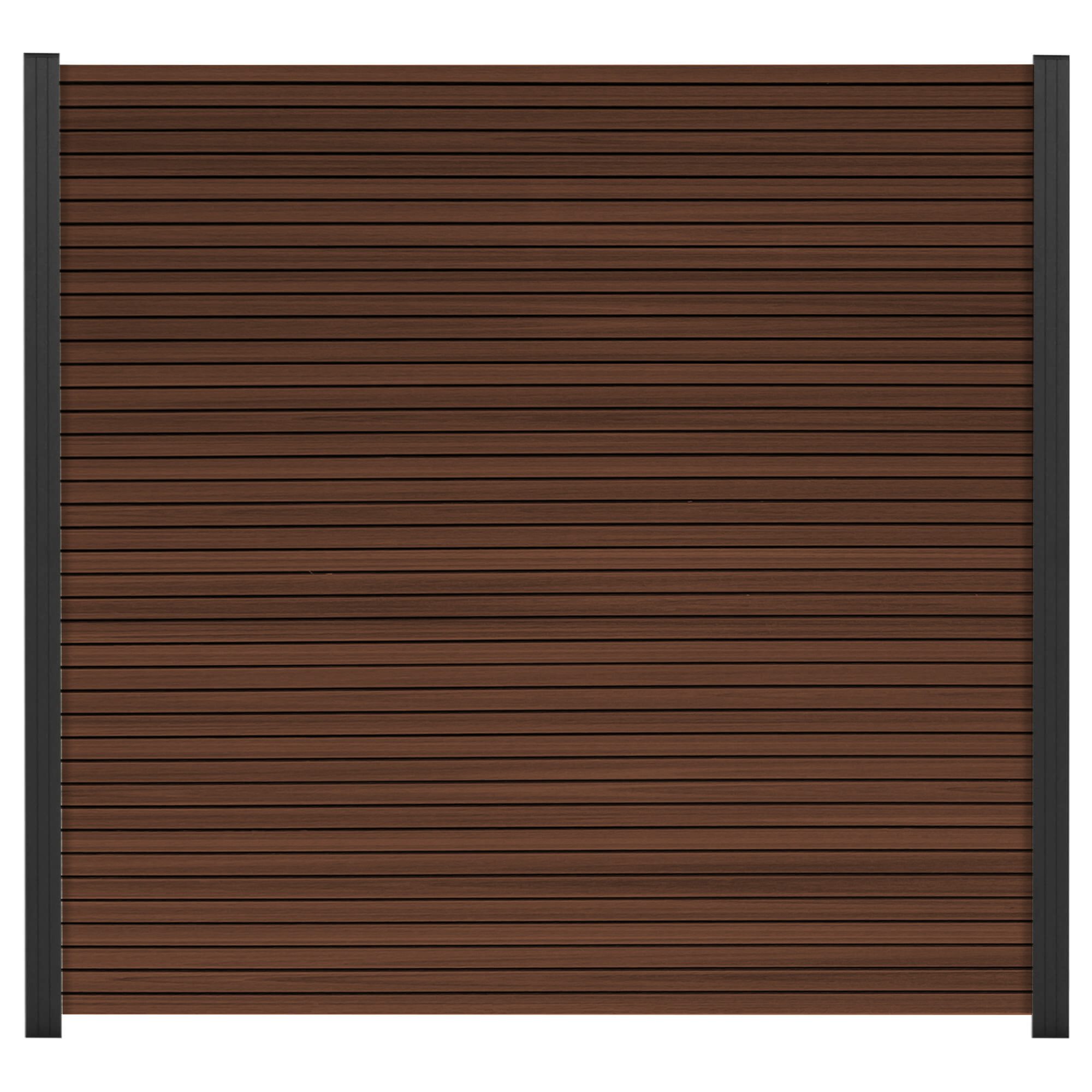 GartenLand Zaun Shadowline WPC Co-extrudiert ca. 180x180 cm, (Set, Ohne Pfosten, ca. 180x180 cm), Lamellen Co-Extrudiert, besonders haltbar, Pflegeleicht