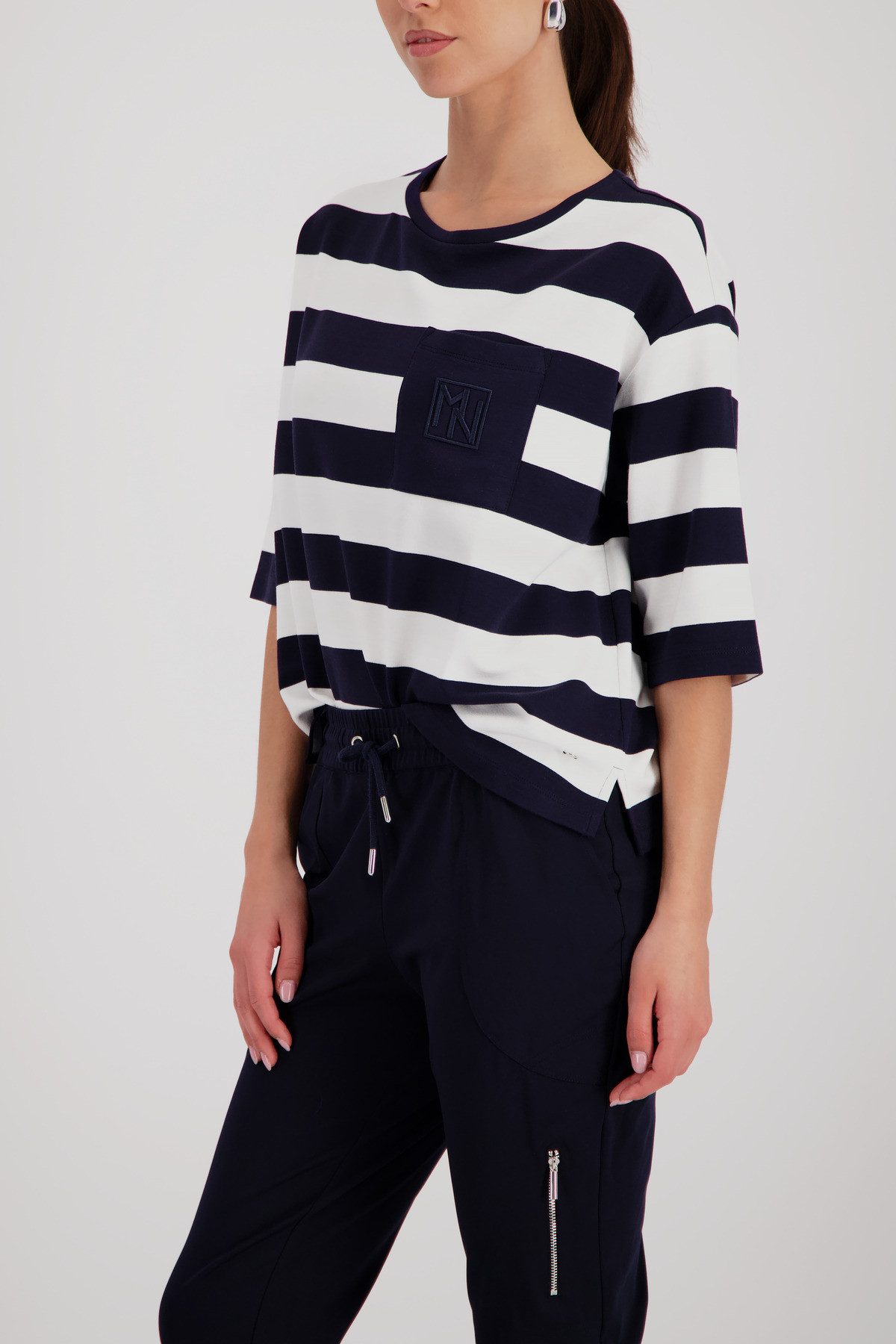 Monari Sweatshirt Regular fit mit Brusttasche