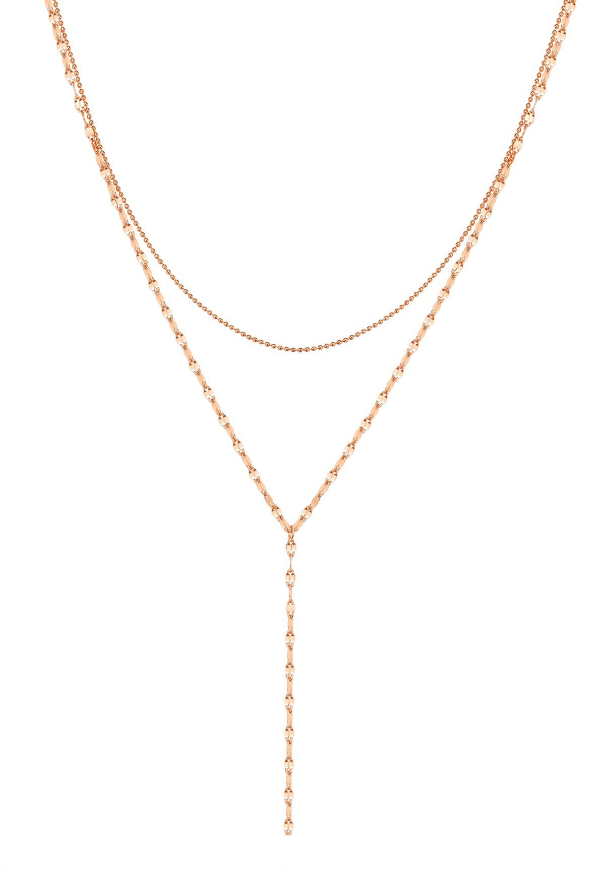 Hey Happiness Statementkette Vergoldete Y Layer Damen aus Edelstahl, Doppel günstig online kaufen