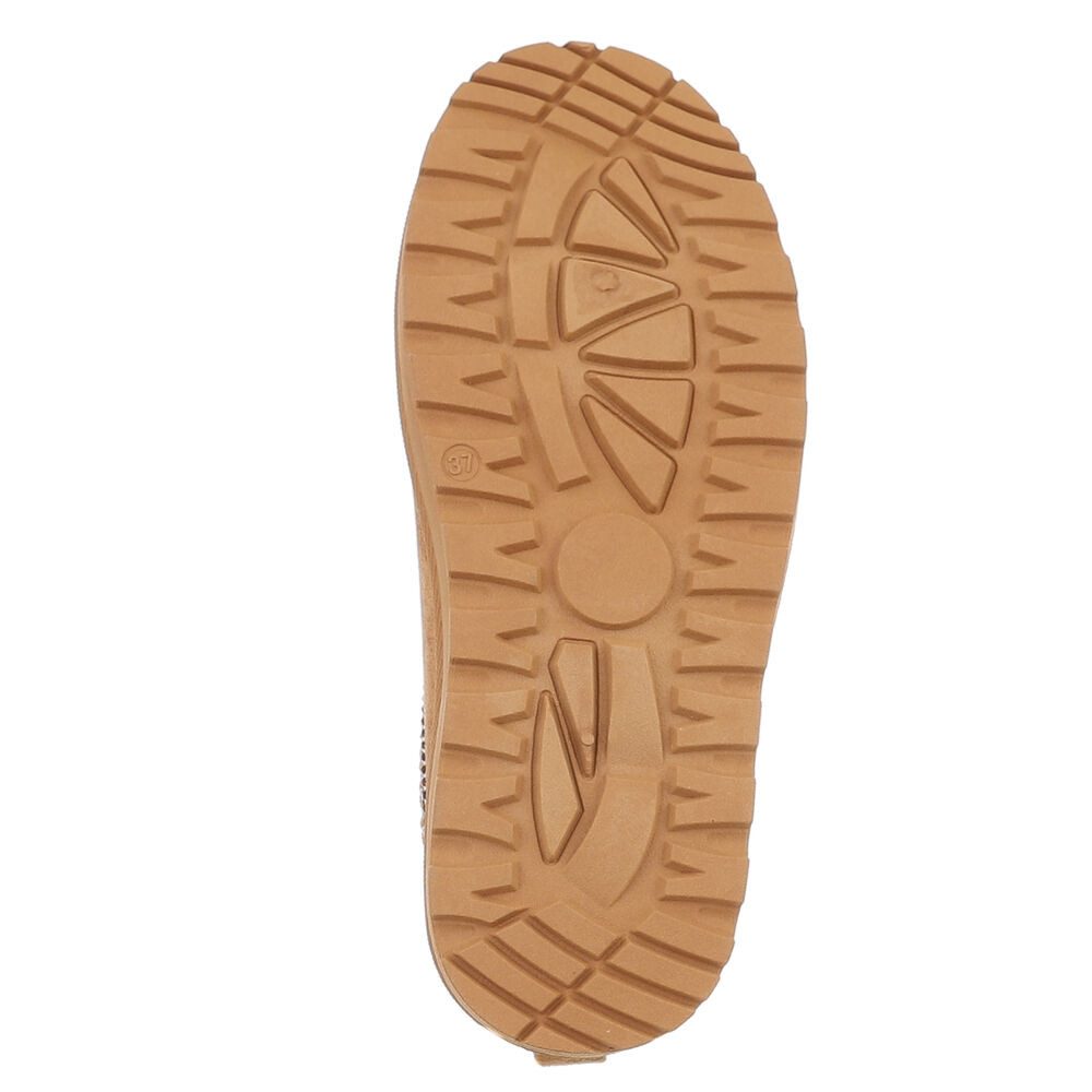 Ital-Design Bequeme Clogs für Damen mit dekorativen Details Snowboots (90457952) Flach Flache Stiefeletten in Camel