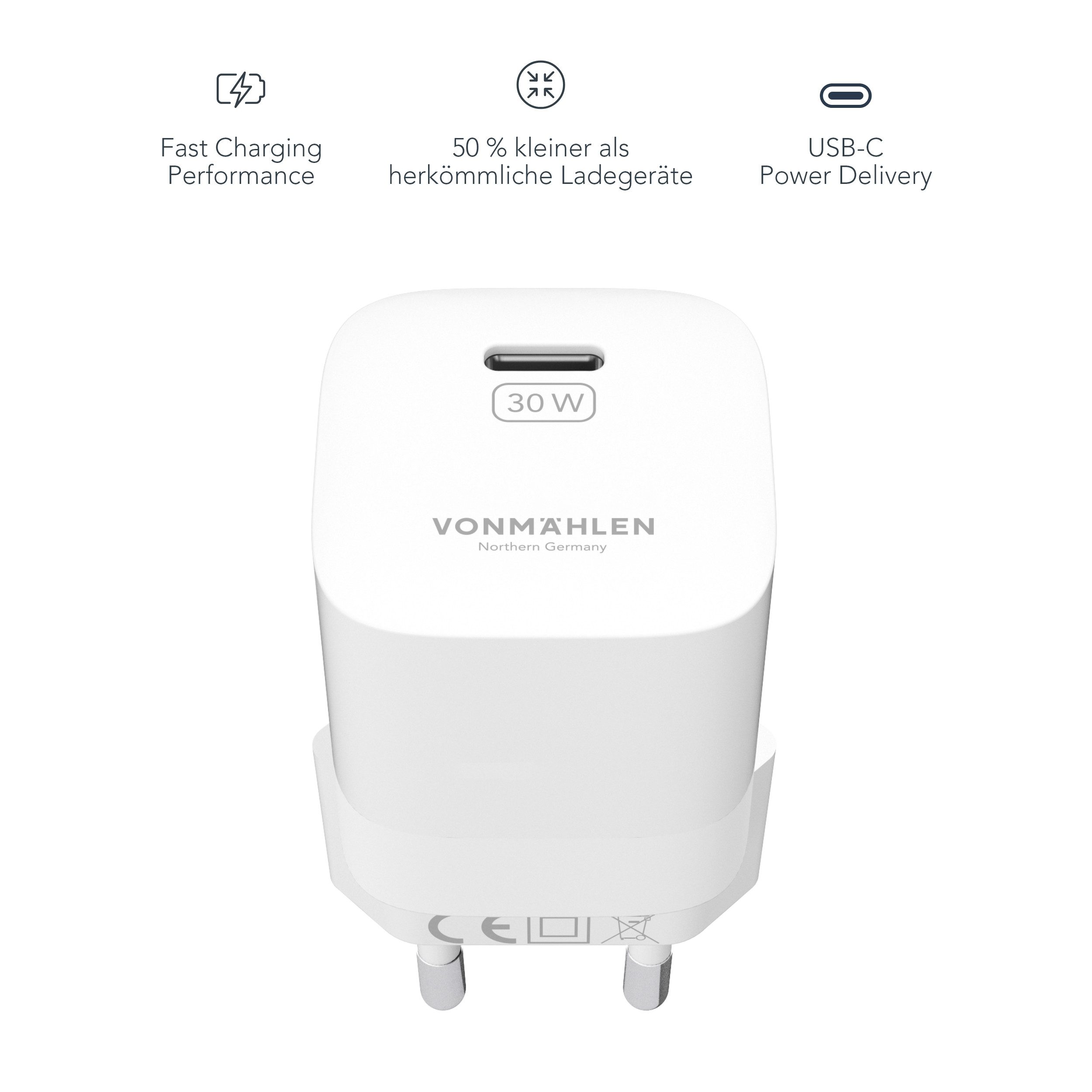 VONMÄHLEN Unity GaN 30W USB-Ladegerät