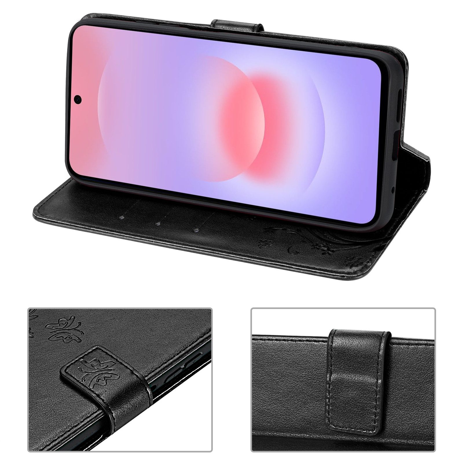 betterfon Handyhülle für Samsung Galaxy A37 / A36 Klapphülle mit Kartenfächern, Bookstyle-Hülle mit Magnetverschluss, Smartstand & Kunstleder – Bild 5 von 5