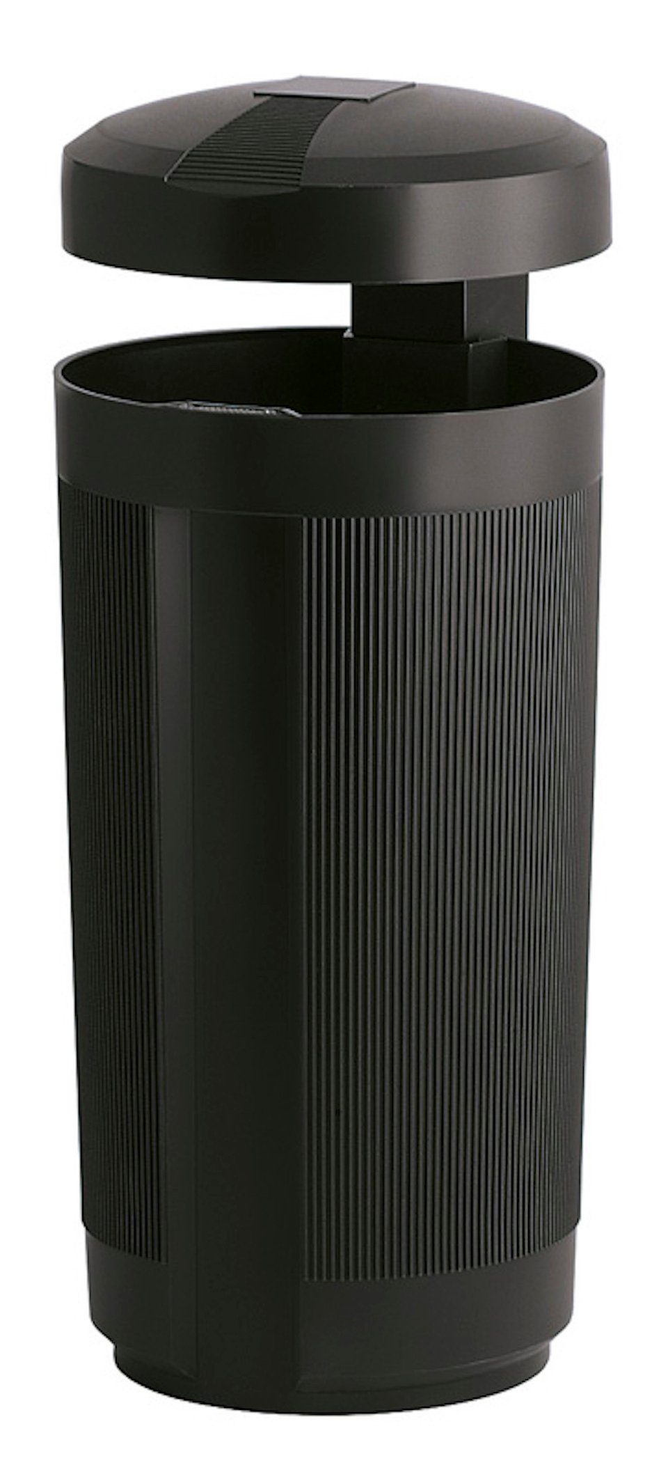 PROREGAL® Mülleimer Abfallbehälter aus UV-beständigen Polyethylen, 50L, Schwarz
