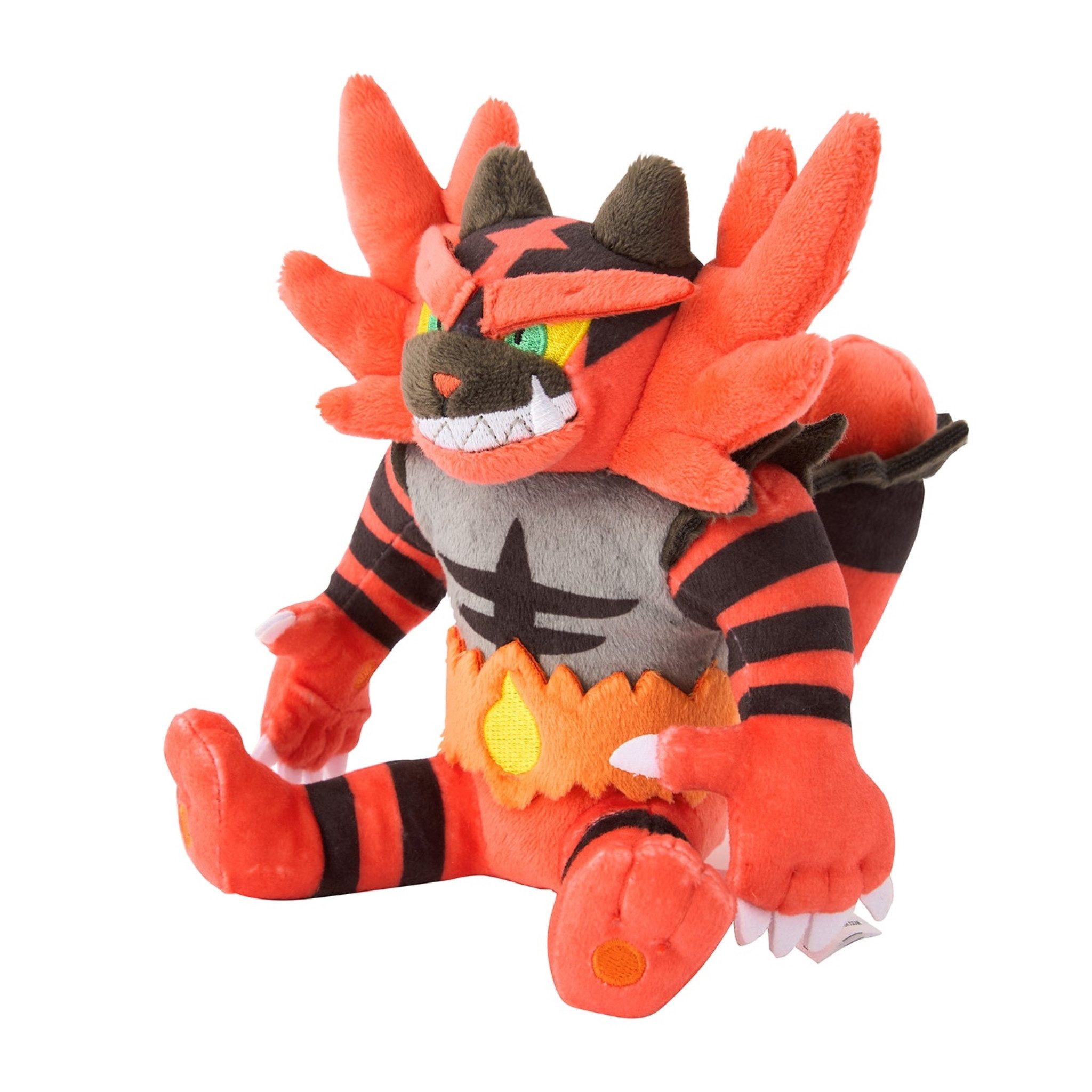 Pokémon Center Plüschfigur Pokemon Fuegro Kuscheltier - 18 cm Plüschtier Incineroar