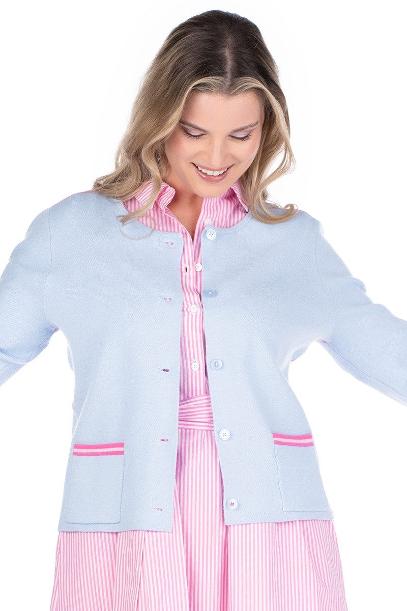 Lieblingsstück Trachtenstrickjacke Strickjacke Damen - RUNA - skyblue