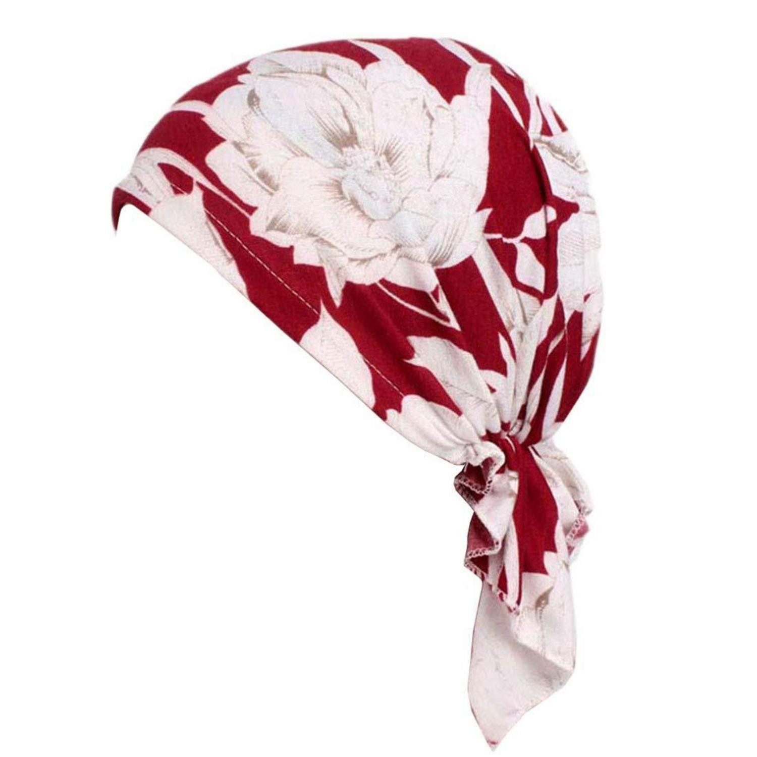 LuxusKollektion Turban Kopftuch Turban Damen Rot#1, (1-St)