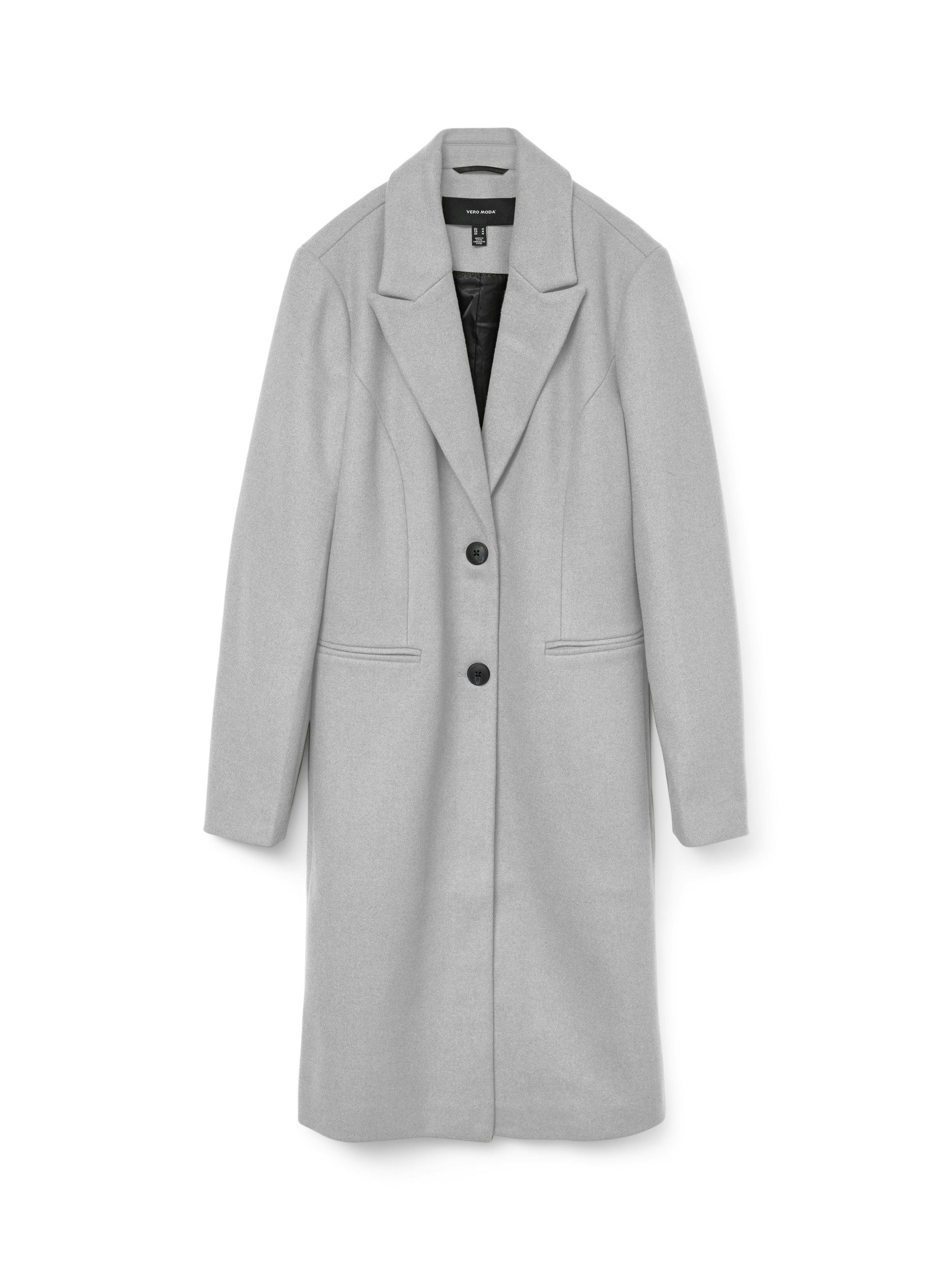 Vero Moda Kurzmantel VMBLAZA LONG COAT GA BOO Light Grey Melange