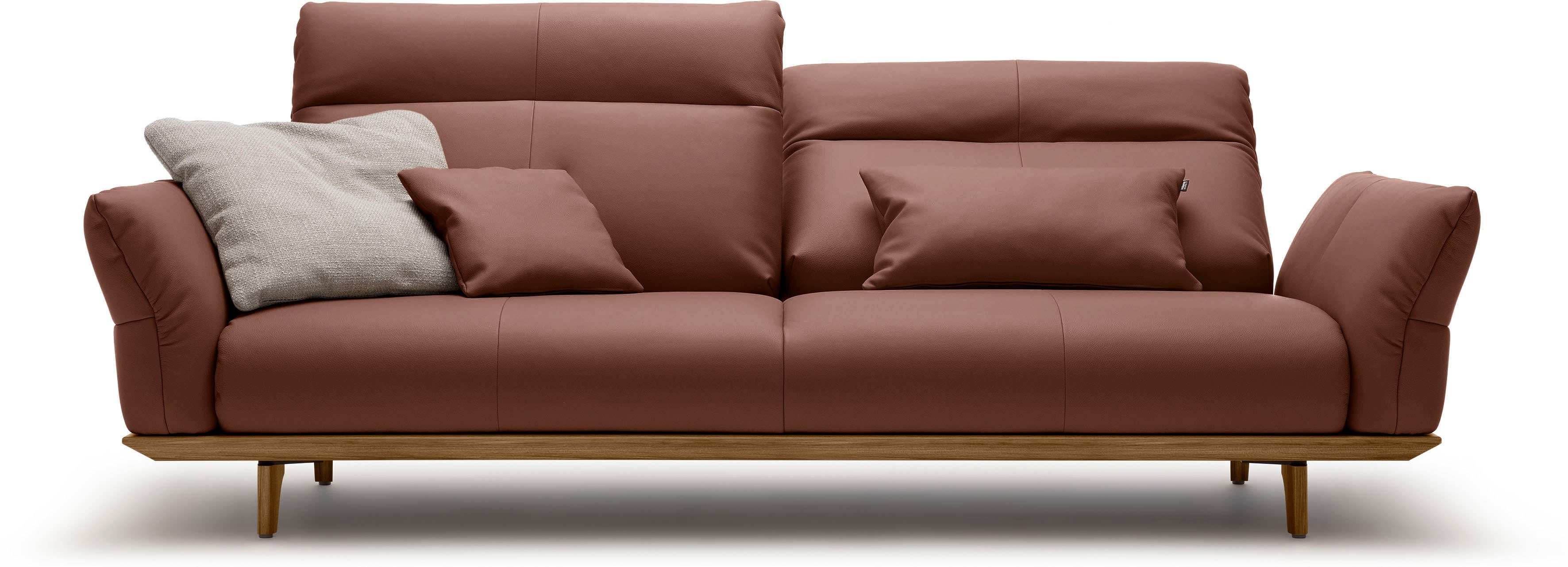 hülsta sofa 3,5-Sitzer hs.460, Sockel und Füße in Nussbaum, Breite 228 cm