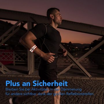 EAZY CASE Fahrradreflektor 4er Set Leuchtarmband Joggen, Jogging Armband Reflektorbänder Joggen LED Armband LED Licht Gelb