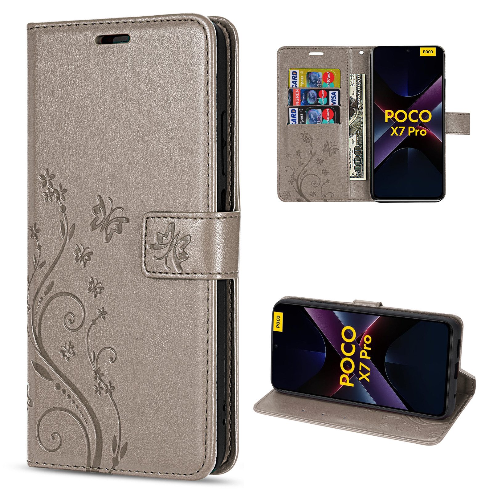 Handyhülle Handytasche für Poco X7 Pro 5G Handyhülle Klapphülle