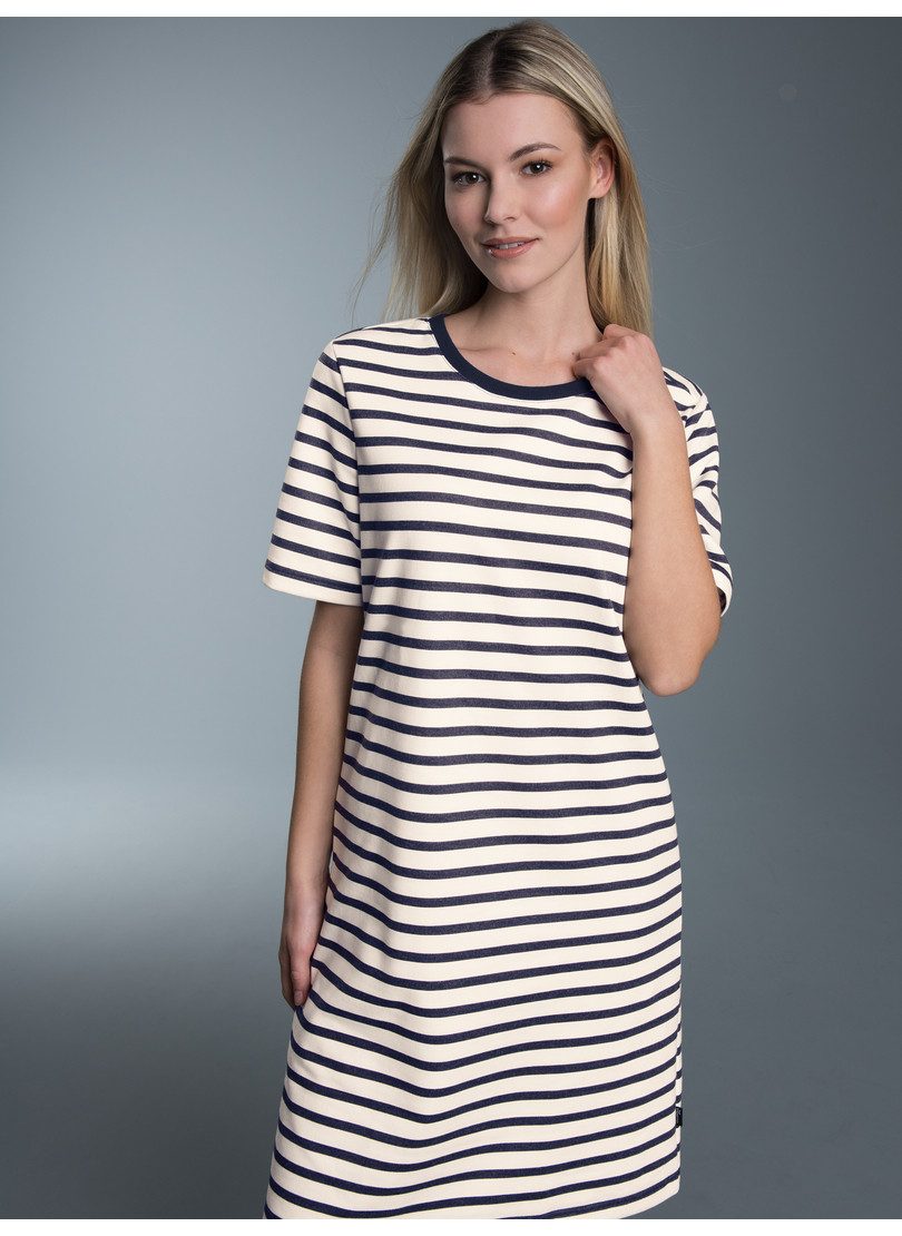 Trigema Jerseykleid TRIGEMA Sweatkleid mit Ringelmuster (1-tlg)