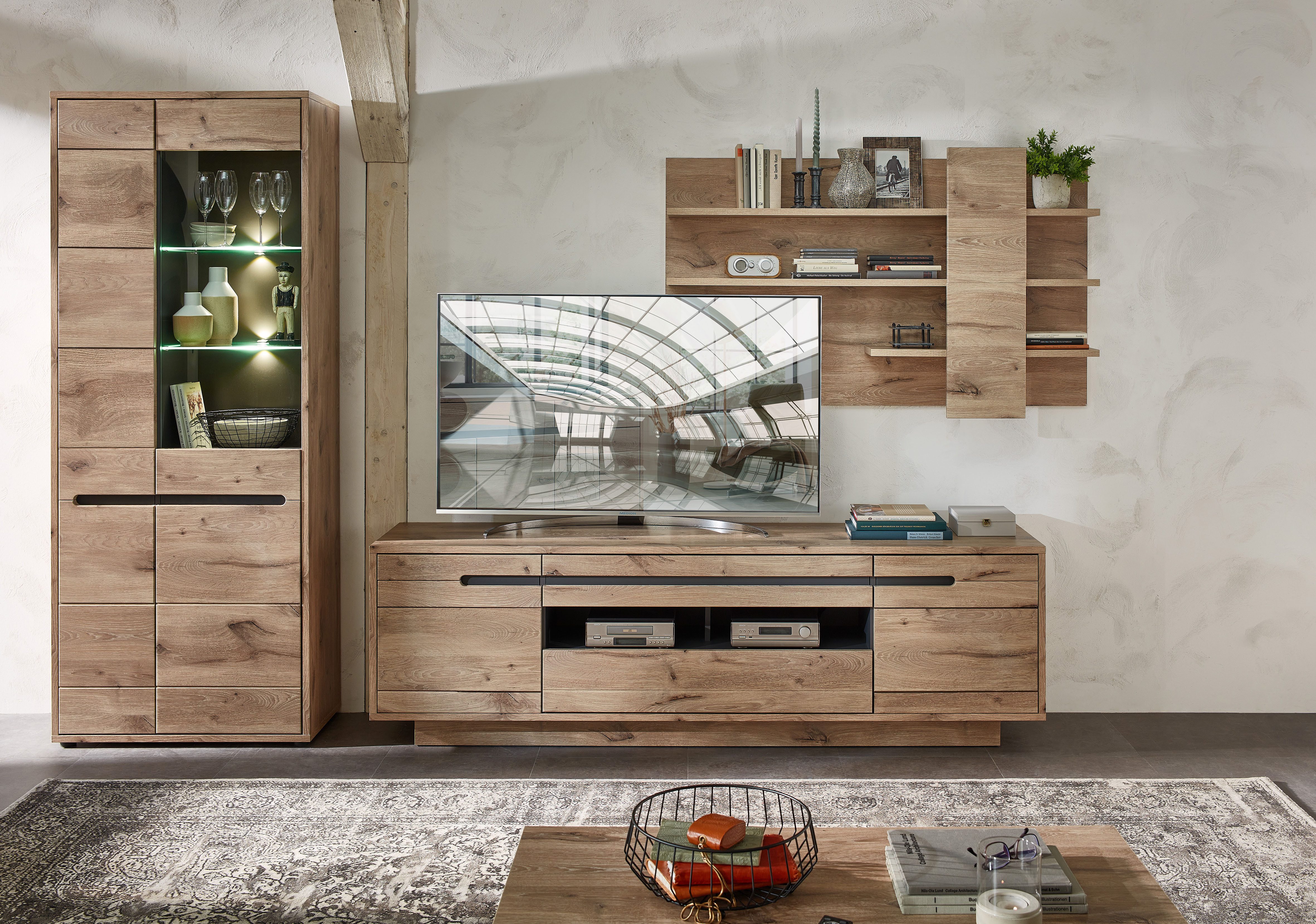 Innostyle Wohnwand BELLANO, (Komplett-Set, 3-St), inkl. LED-Beleuchtung