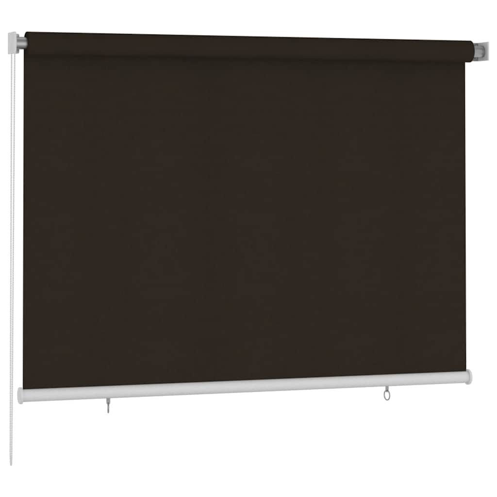 Rollo Außenrollo 205 (B)x140 (H) cm Braun HDPE, vidaXL – Bild 2 von 5