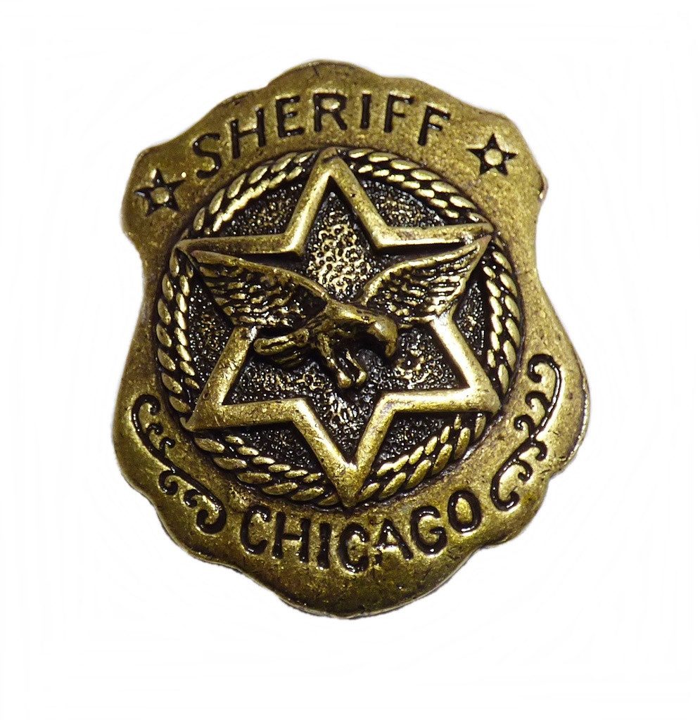 Anstecknadel Anstecker Pin Sheriffstern Sheriff Chicago Adler Western Country