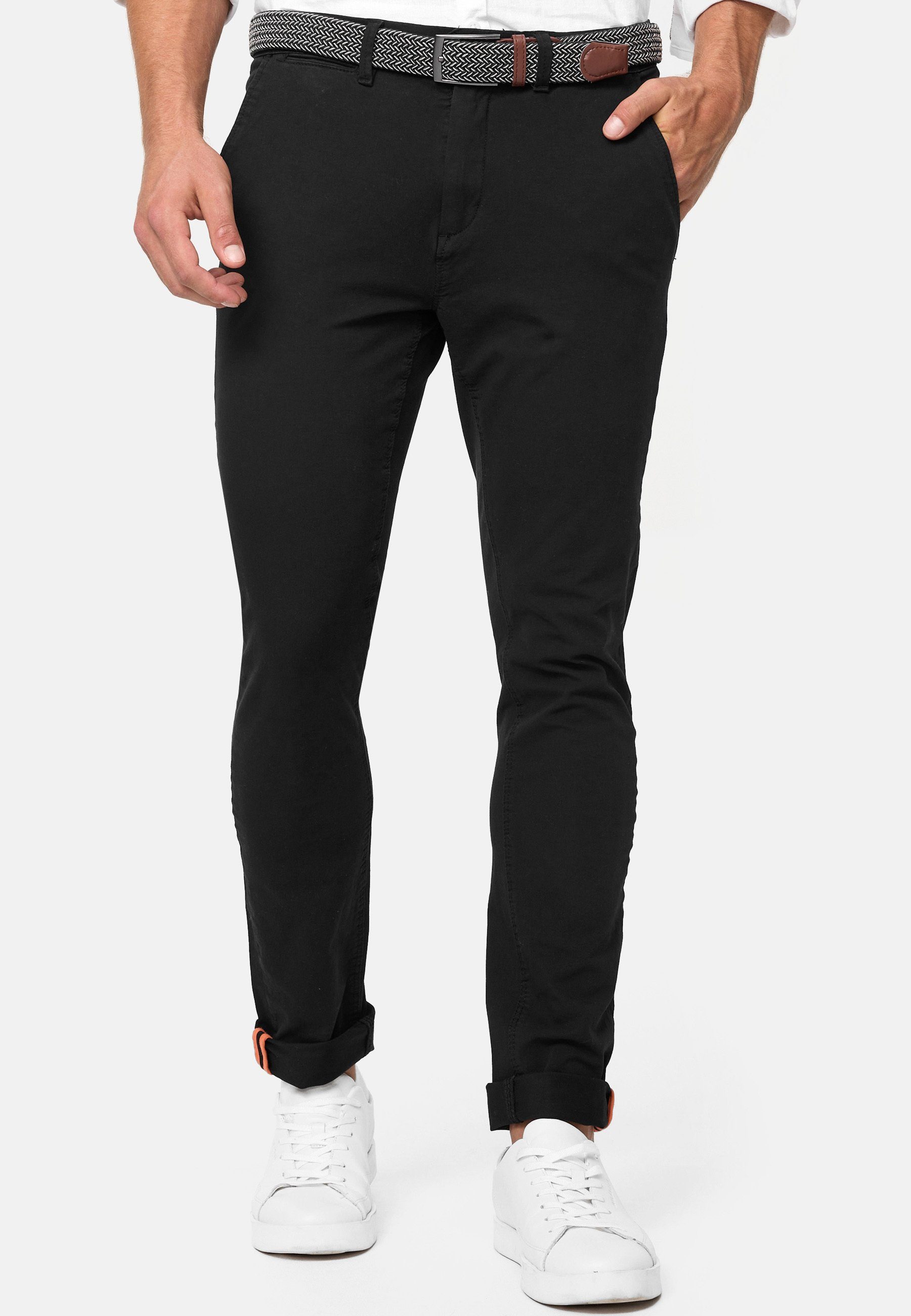 Black Chinohose Massy Indicode