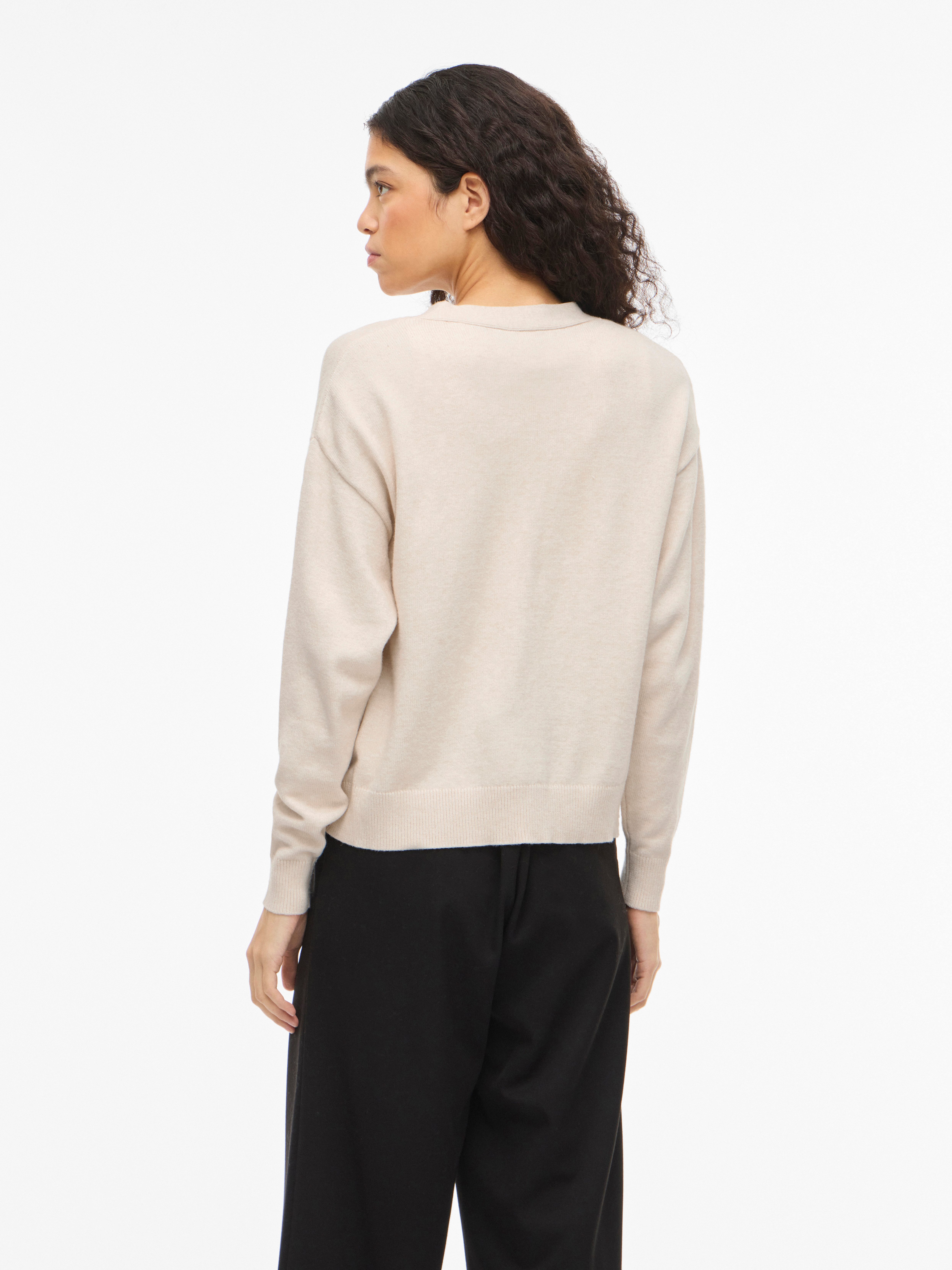 Vila Strickjacke VIRIL V-NECK KNIT CARDIGAN - NOOS Materialmix, regular fit