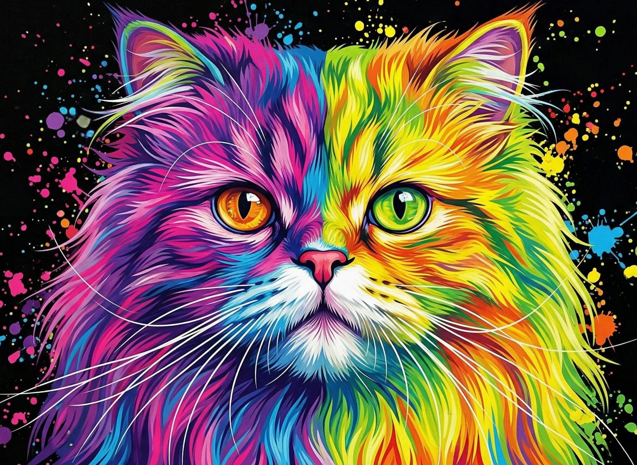MagicHolz Puzzle Bunte Perserkatze Holzpuzzle (2D), 1000 Puzzleteile