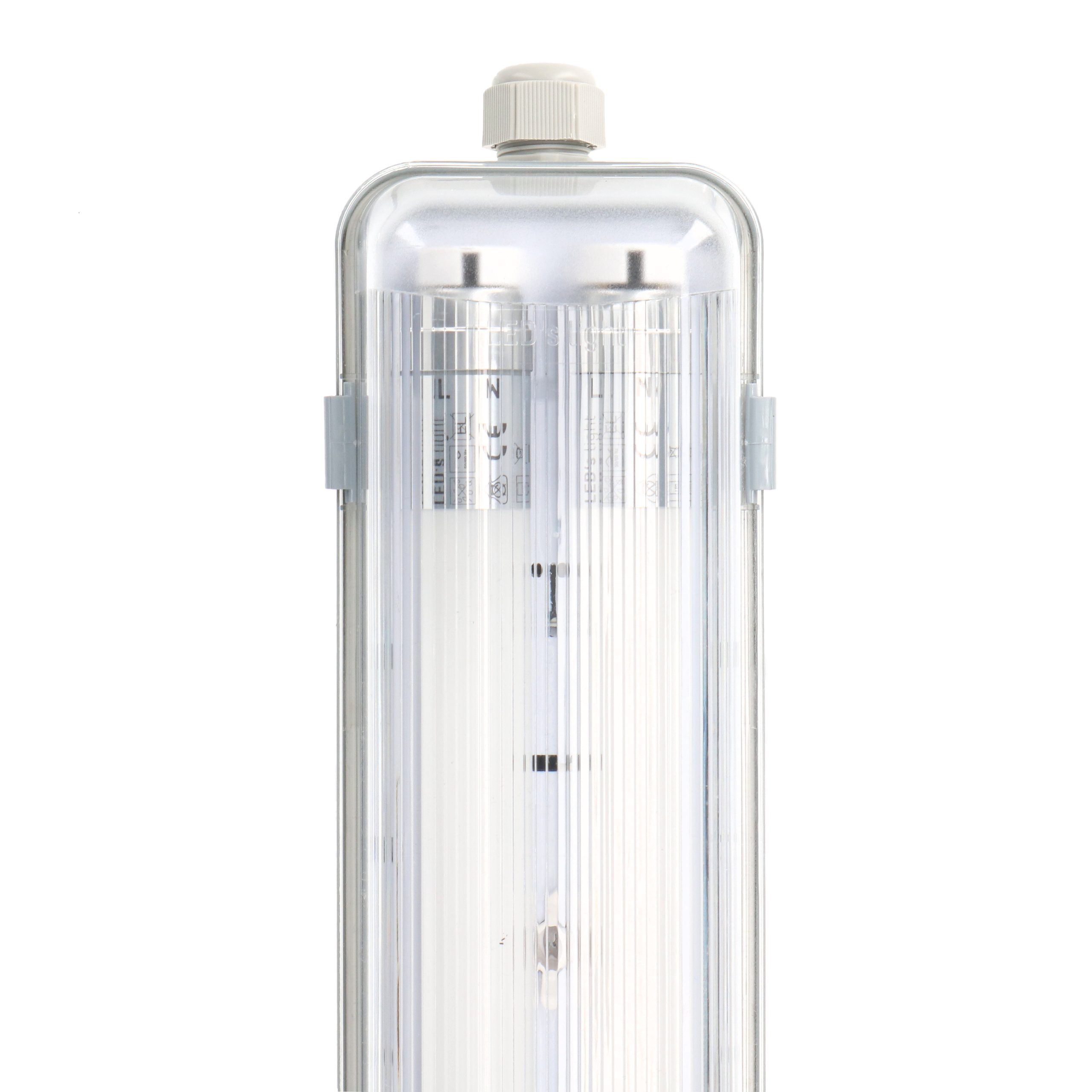LED's light LED Deckenleuchte 2411203 Feuchtraumleuchte, LED, mit LED-Röhren 120 cm 2x 14W neutralweiß IP65 G13