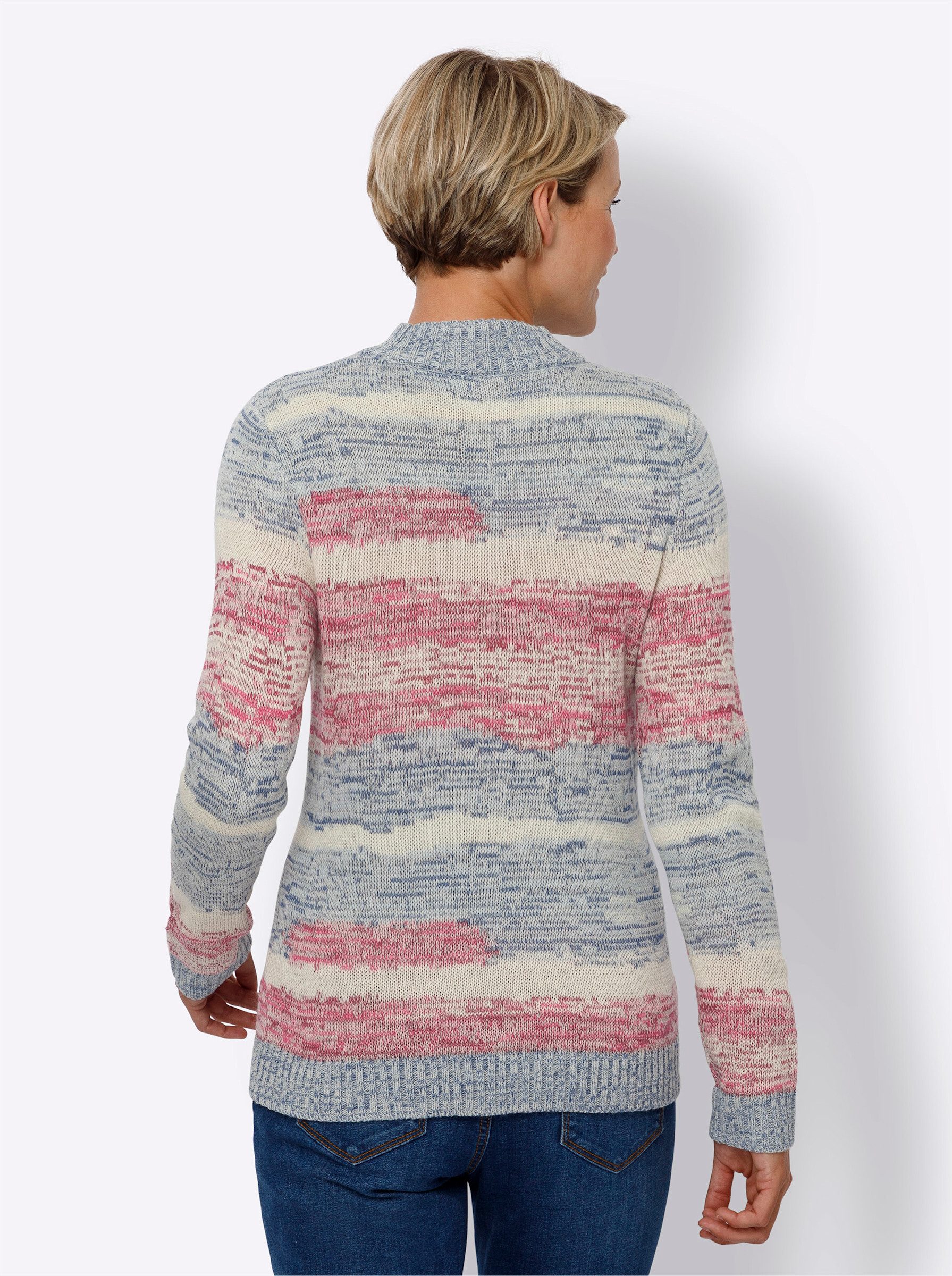 Sieh an! Strickpullover Stehkragenpullover günstig online kaufen