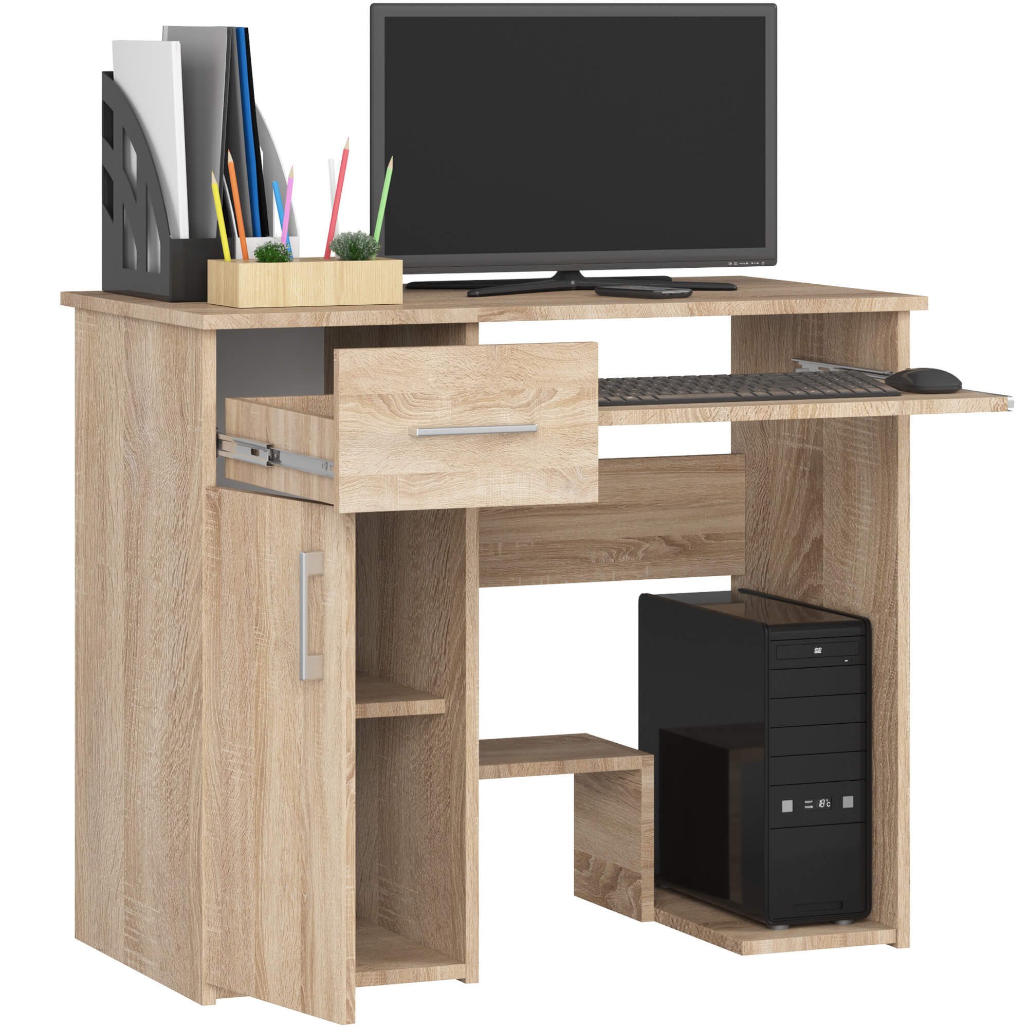 Raumhirsch Furniture Schreibtisch 90 cm Breite - Computertisch - Optimale Arbeitsfläche - Büro (Für Kinderzimmer - Büro - Heimbüro), (viele Farbvarianten - Maße: 90 x 74 x 50 cm) - Hochwertig & stabil