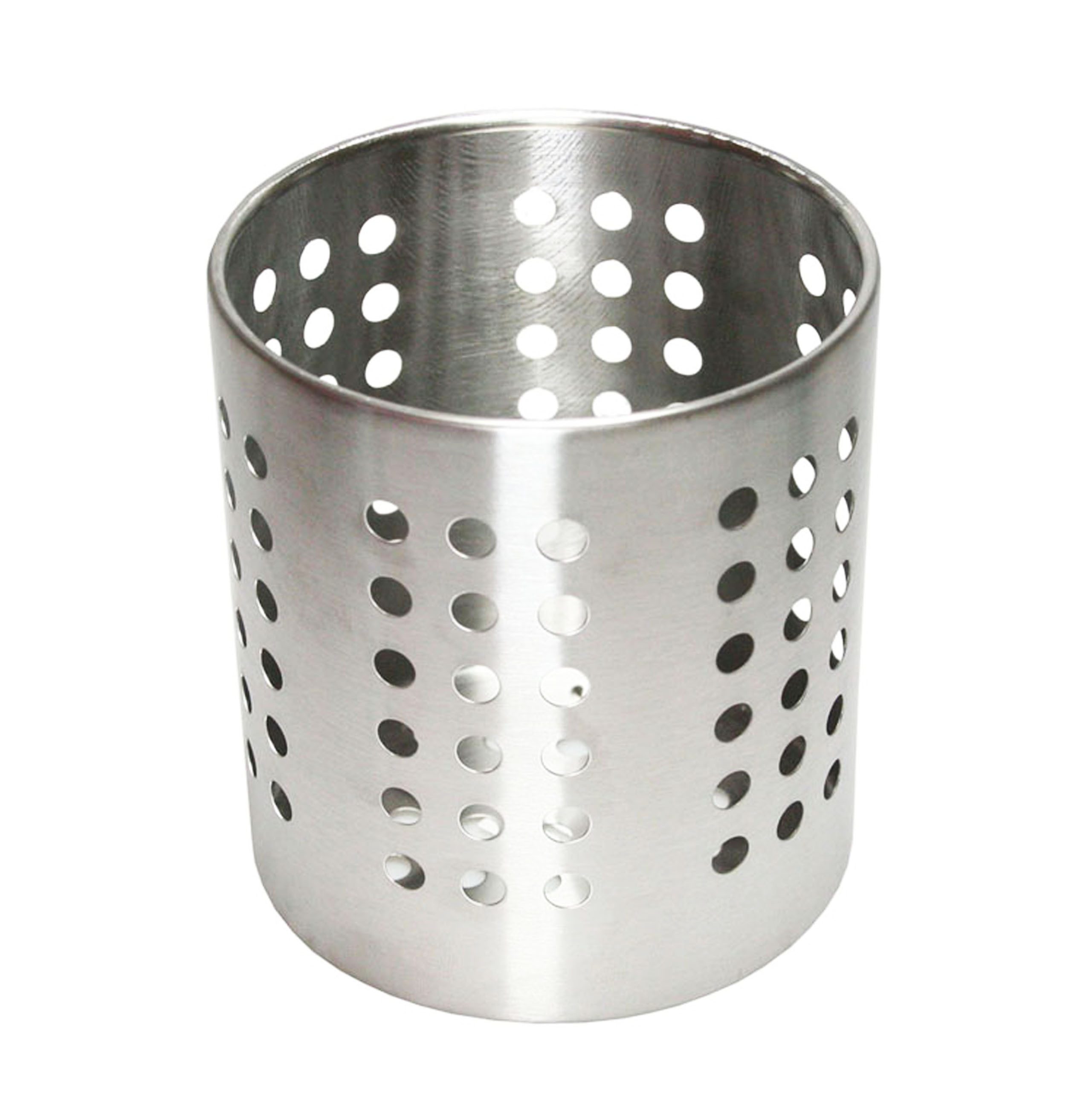 Kitchen Tools Besteckhalter BESTECKHALTER aus Edelstahl Ø12cm rund Küchenutensilienhalter 07, 13,5cm hoch Besteckkorb Abtropfkorb Korb Besteck