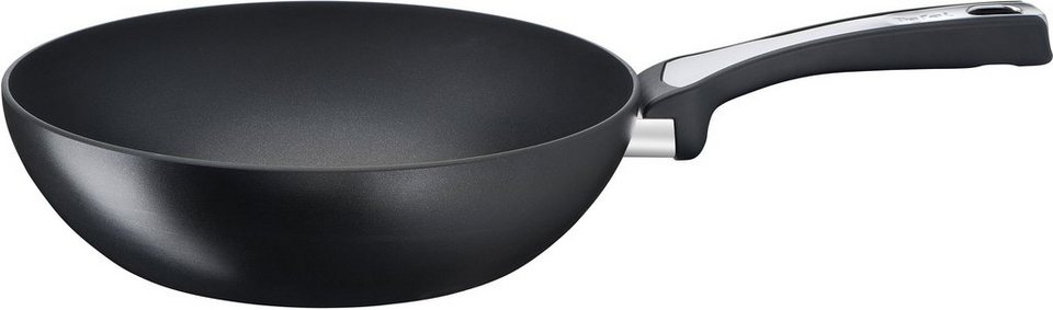 Tefal Wok Unlimited On + Ice Force, Aluminium (Set, 2-tlg., Unlimited On Wokpfanne  28 cm + Ice Force Santokumesser), Set: Antihaft-Wokpfanne 28 cm, Santokumesser  20 cm, Induktion