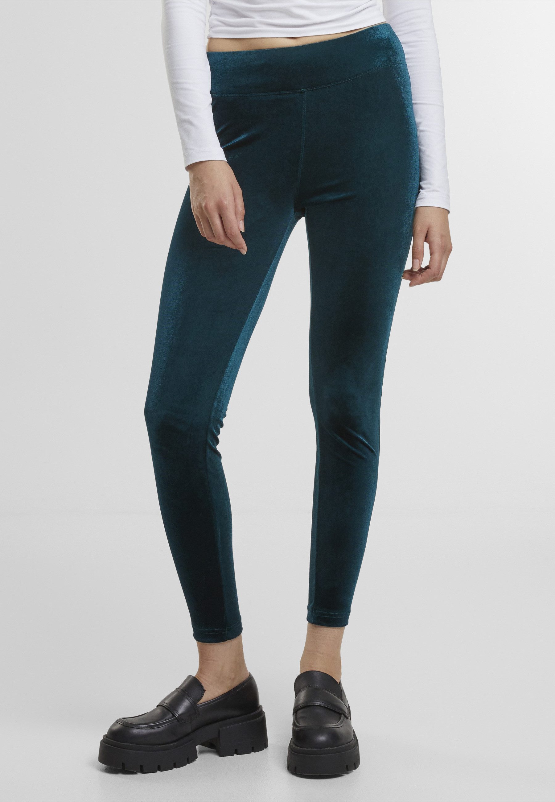 URBAN CLASSICS Leggings Urban Classics Damen Ladies High Waist Velvet Leggings (1-tlg)