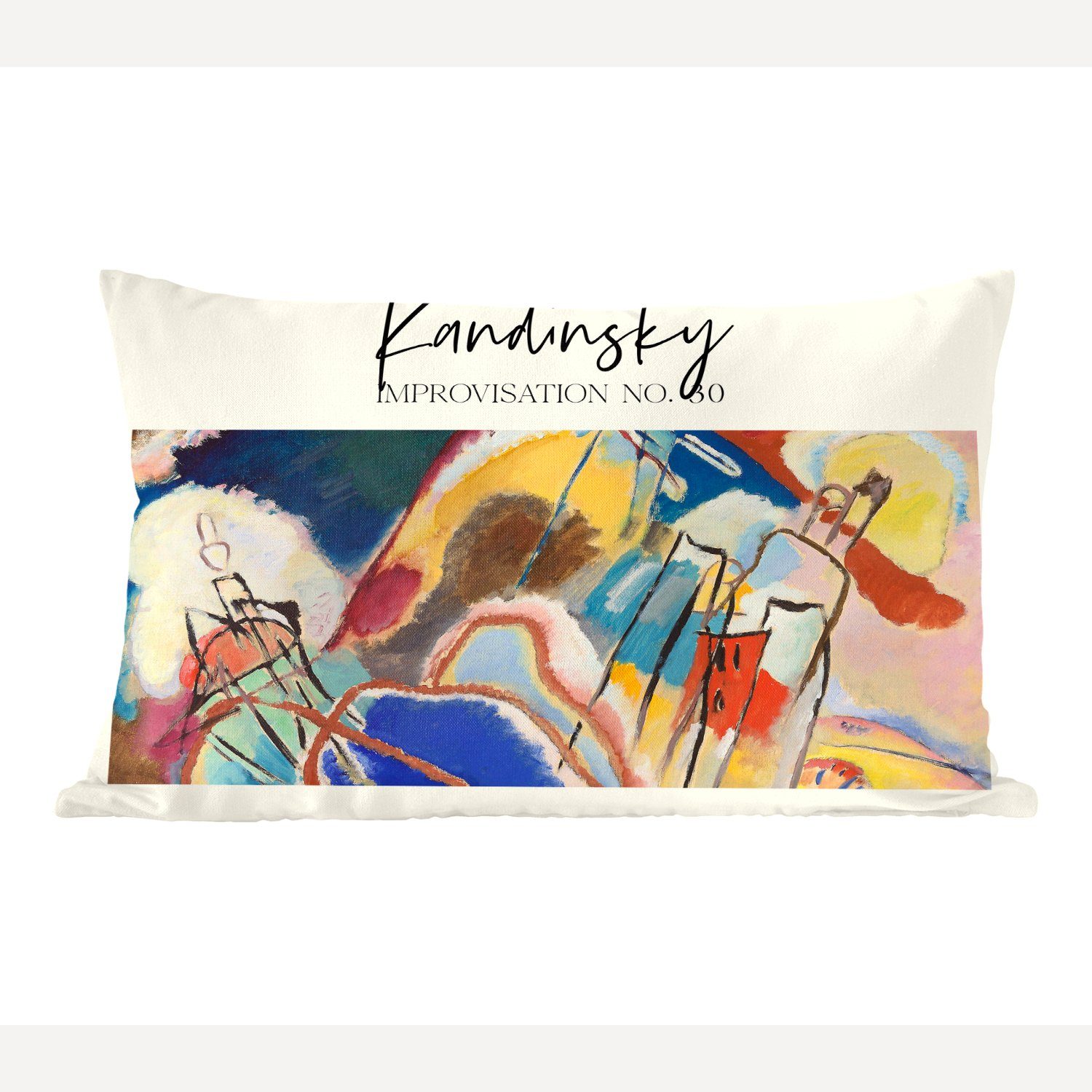 - Dekokissen MuchoWow Kandinsky, - Wohzimmer Dekoration, Füllung, Schlafzimmer Malerei mit Dekokissen Zierkissen, Abstrakt