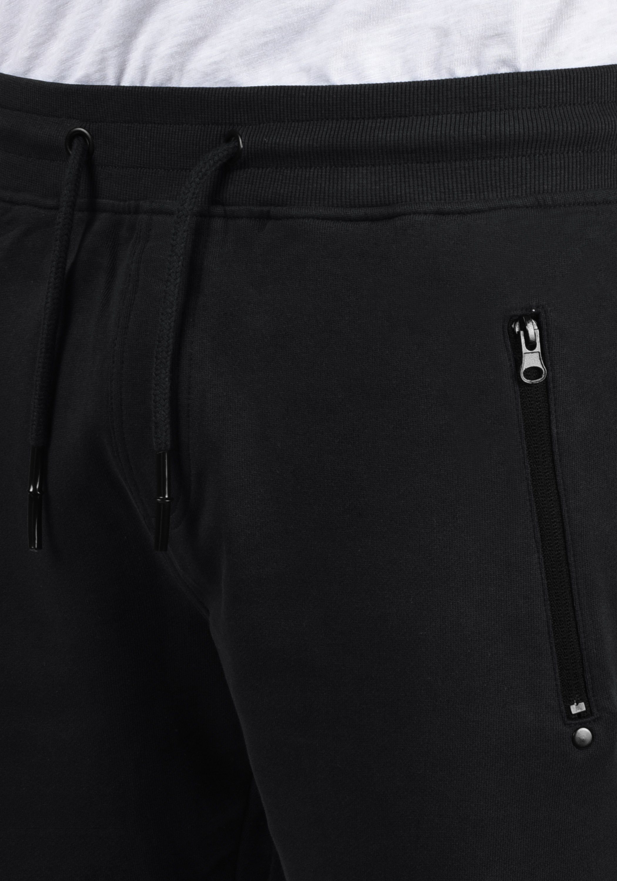 mit Hose !Solid kurze SDTaras (9000) Sweatshorts Black Reißverschlusstaschen