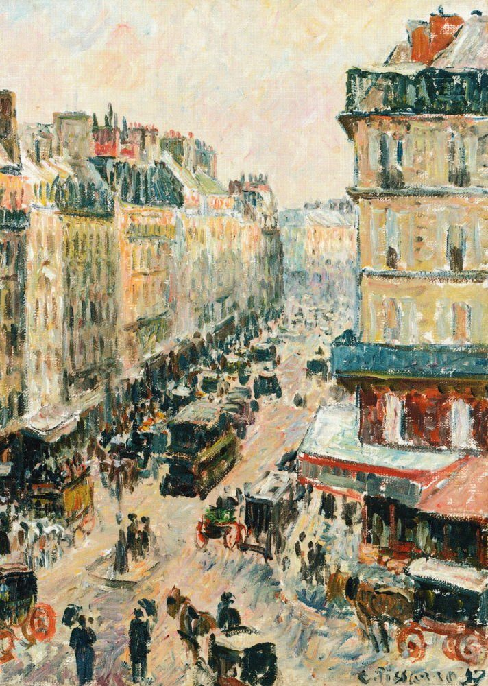Kunstkarte Camille Pissarro "Rue Saint-Lazare" Postkarte