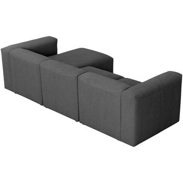 58 aufm Kessel Sofa Sofa 3-Sitzer mit Ottomane rechts Kaleigh Bezug, Sparpreis inkl. Kostenlosem Versand 1 Teile, hochwertig verarbeitet,bequemer Sitz