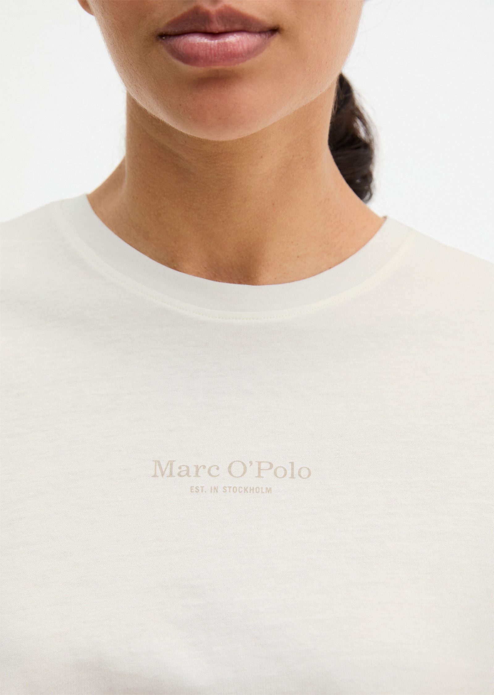 Marc O'Polo Pyjamaoberteil Mix N Match Cotton mit Rundhalsausschnitt und kurzen Ärmeln – Bild 4 von 4