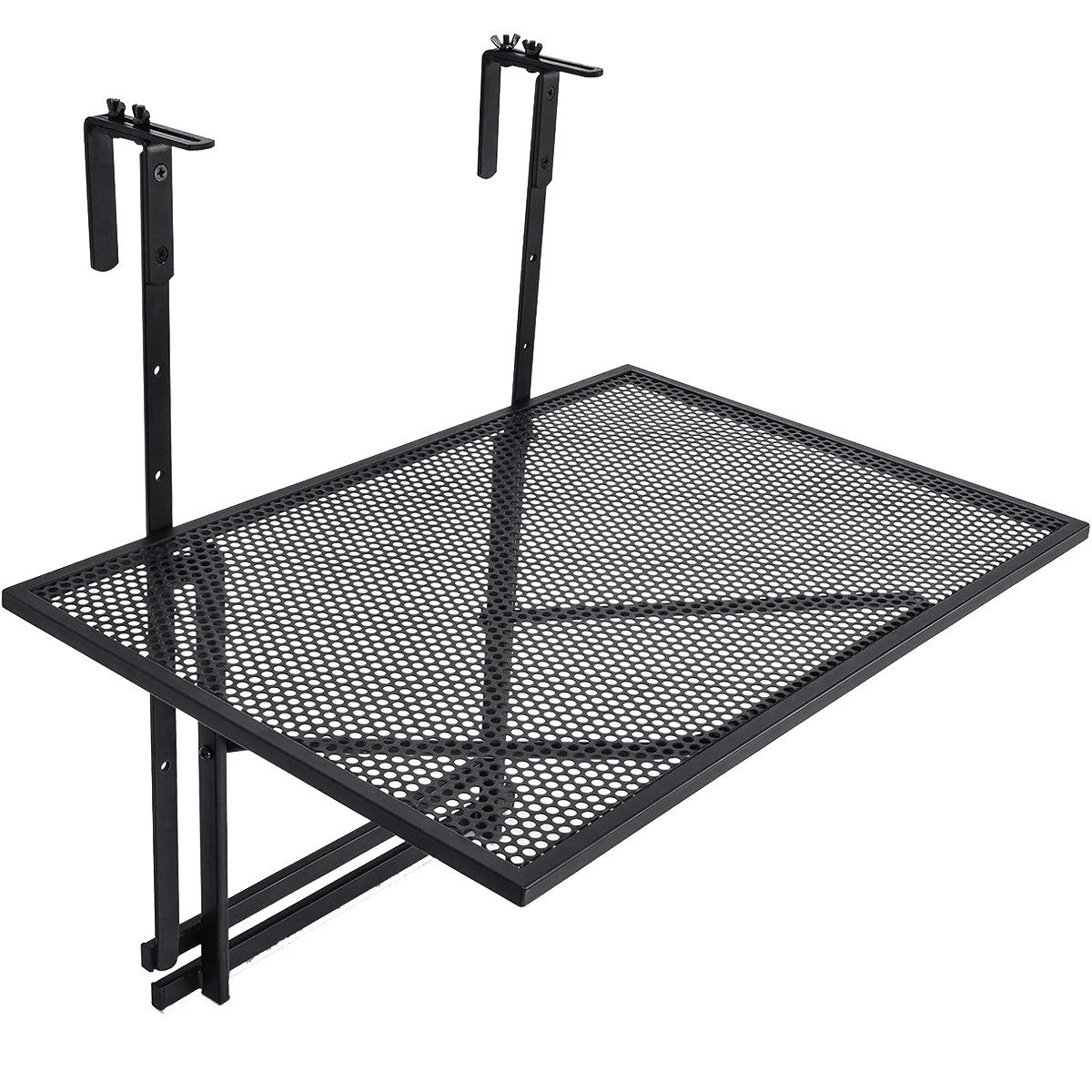 COSTWAY Balkonhängetisch Balkontisch, Klappbar Metall, 5-stufig günstig online kaufen